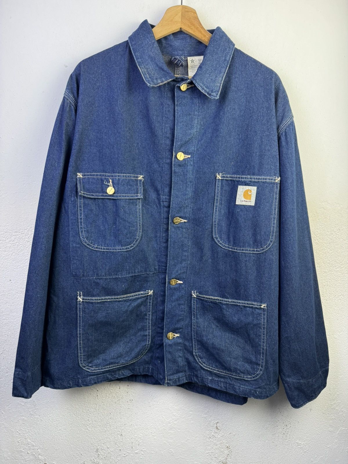 ジャケット・アウター carhartt denimcoverall 70s chorecoat USA 90s carhartt DENIM CHORE COAT MADE IN USA 🇺🇸 Si