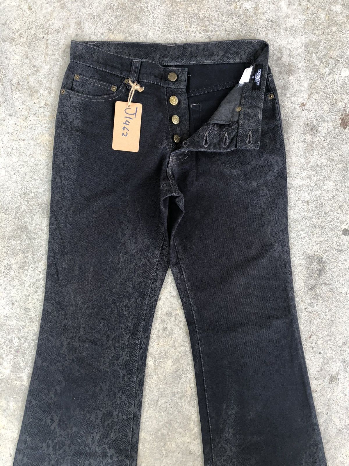 Tornado Mart Tornado Mart Flared Jeans Snake Skin Wax Jeans Size US 29 - 3 Thumbnail