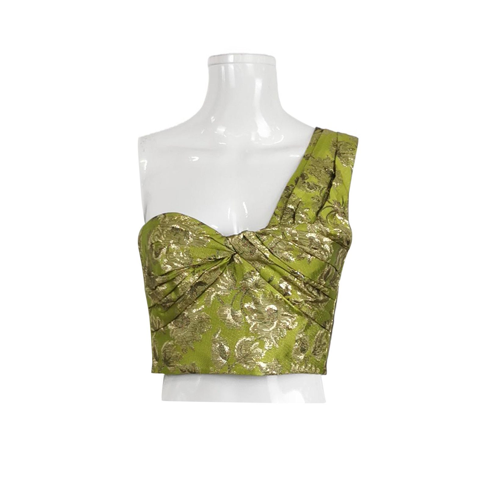 Prada Prada Metallic Floral Crop Top Size 40 Size S / US 4 / IT 40 - 1 Thumbnail