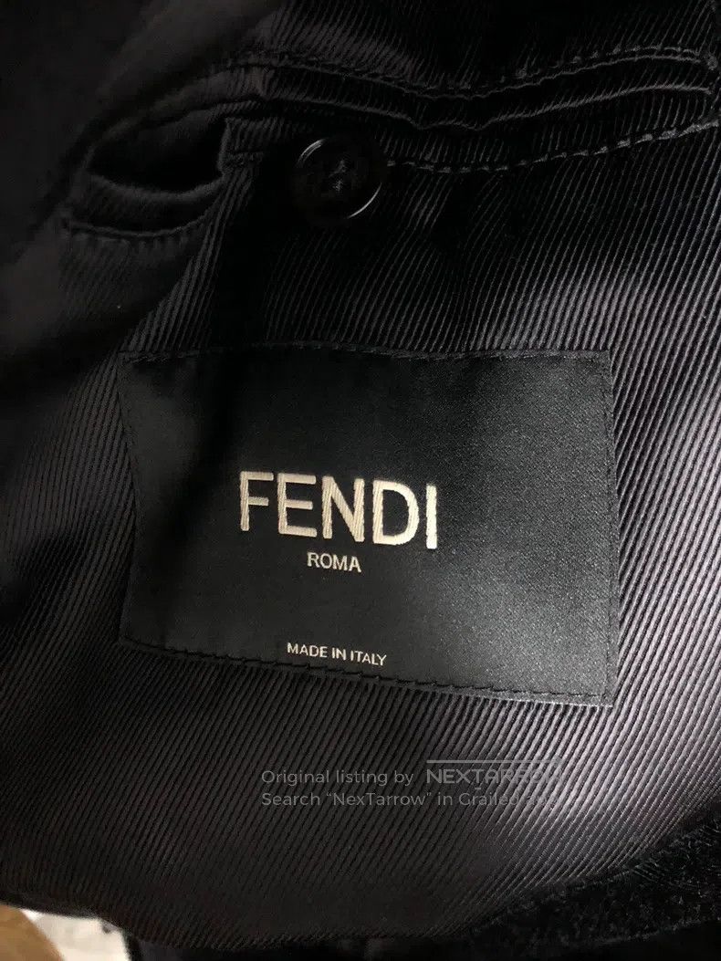 Fendi Fendi Fur Collar Mini Beast Jacket - Black, Fur and Leathe Size US M / EU 48-50 / 2 - 3 Thumbnail