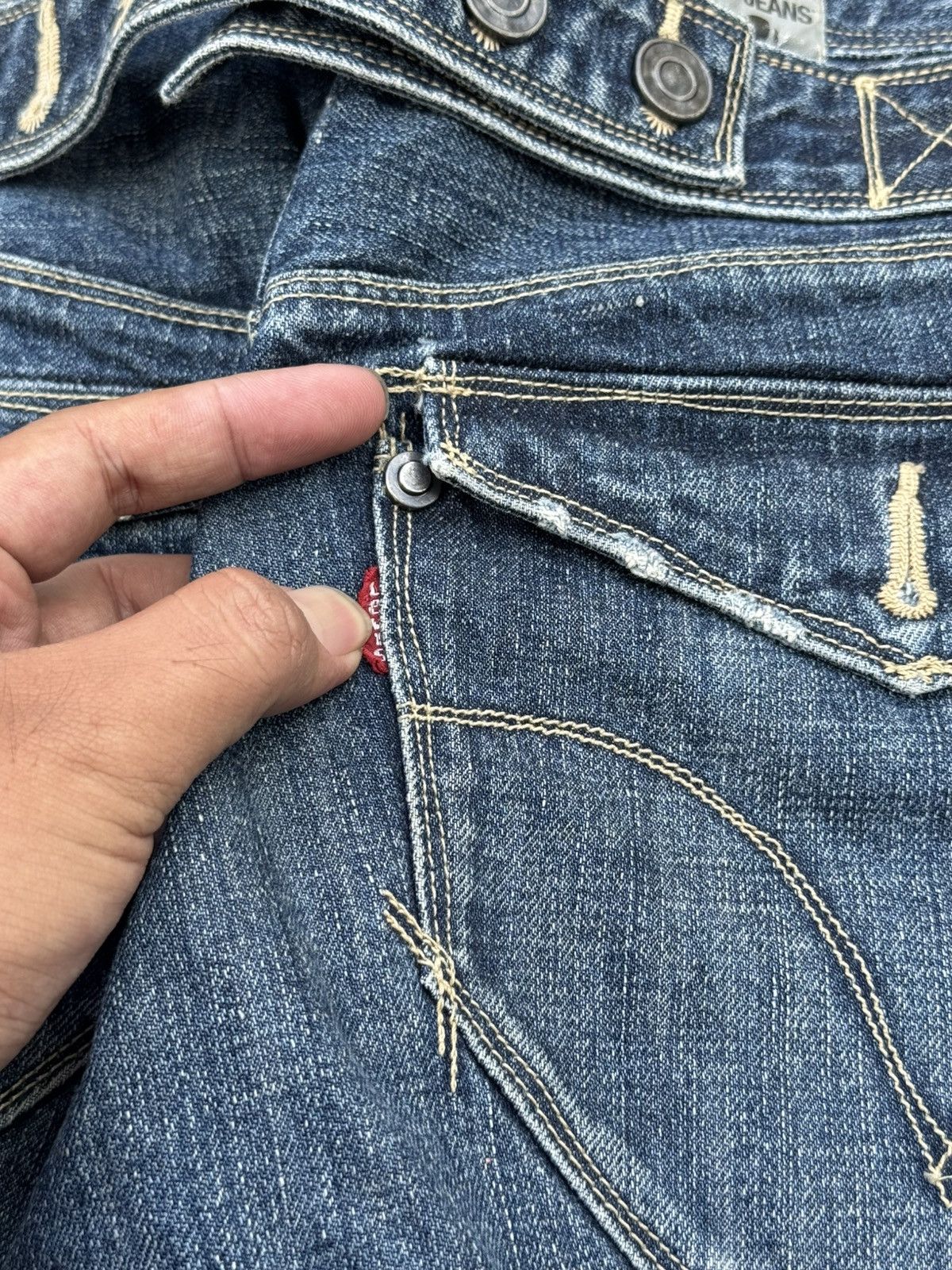 Levi's Engineered Buckle Belt Levis Jorts Styled Vintage Size US 29 - 4 Thumbnail