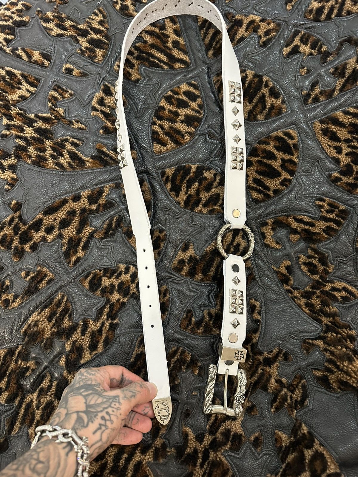 Enfants Riches Deprimes ERD WHITE LIMITED EXCLUSIVE PARIS BELT SILVER LEATHER 34-38 Size 36 - 1 Thumbnail