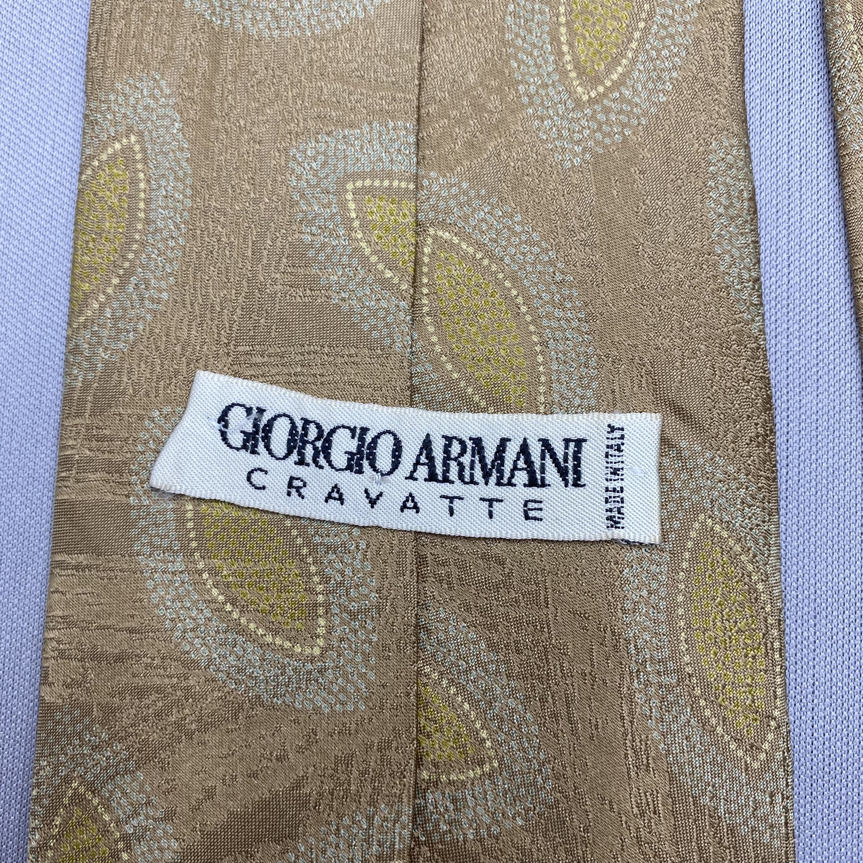 Giorgio Armani Vintage Giorgio Armani SILK Necktie Cravate Pure Silk Size ONE SIZE - 7 Thumbnail