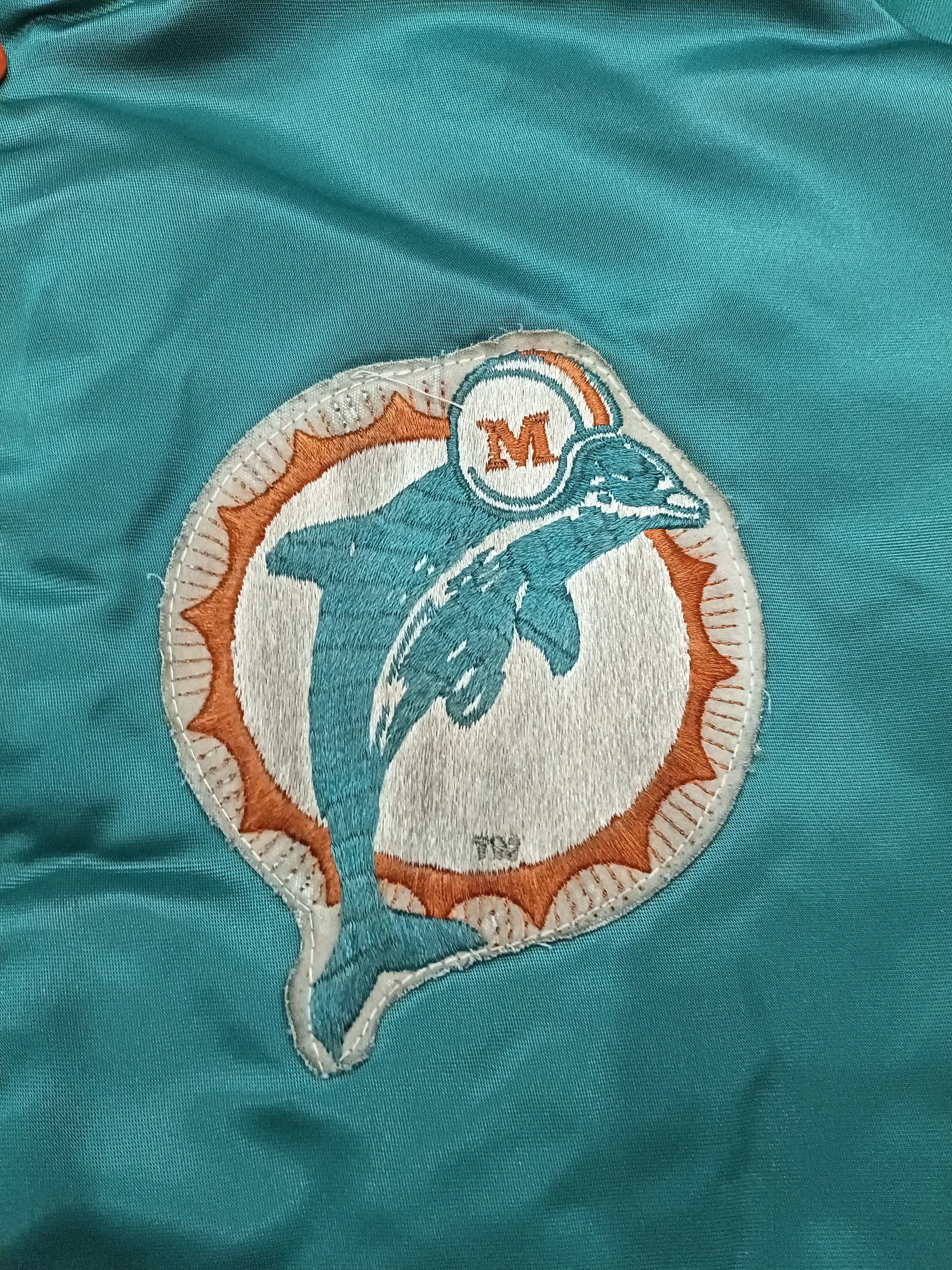 Chalk Line × Vintage Vintage Miami Dolphins Baseball Jacket Size US XL / EU 56 / 4 - 9 Thumbnail