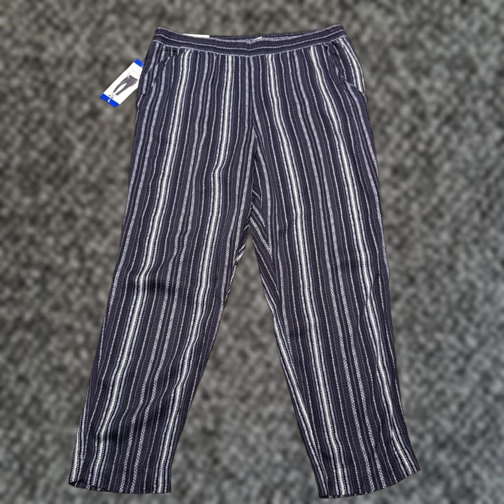 Jessica Simpson Jessica Simpson Cadie Pants Womens Large Black Striped High Rise New Size 36" / US 14 / IT 50 - 1 Thumbnail