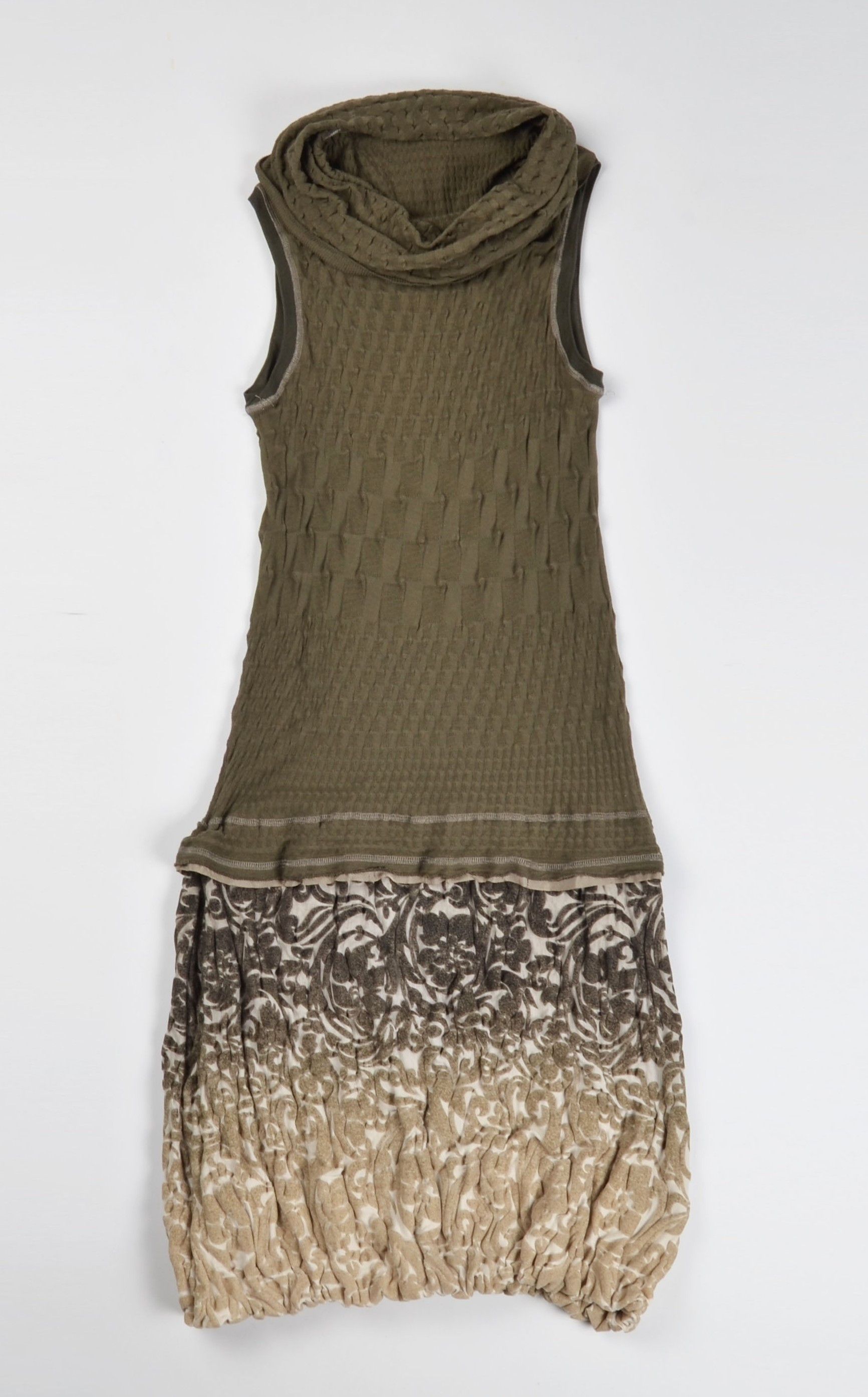 Other Beate Heymann Y2K Sheer Cowl Neck Olive Ombre Velvet Dress Size M / US 6-8 / IT 42-44 - 4 Thumbnail
