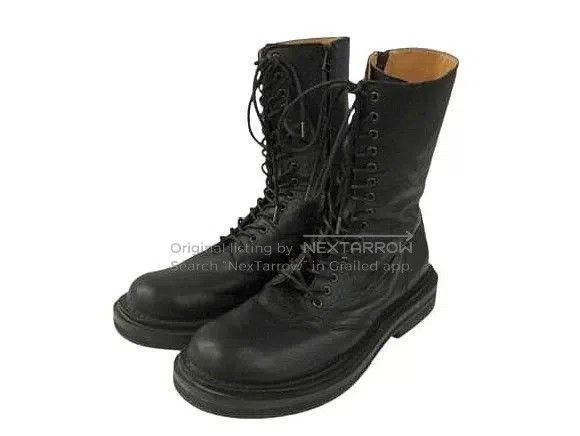 Yohji Yamamoto Yohji Yamamoto Black Leather Military Boots. Size US 9 / EU 42 - 2 Thumbnail