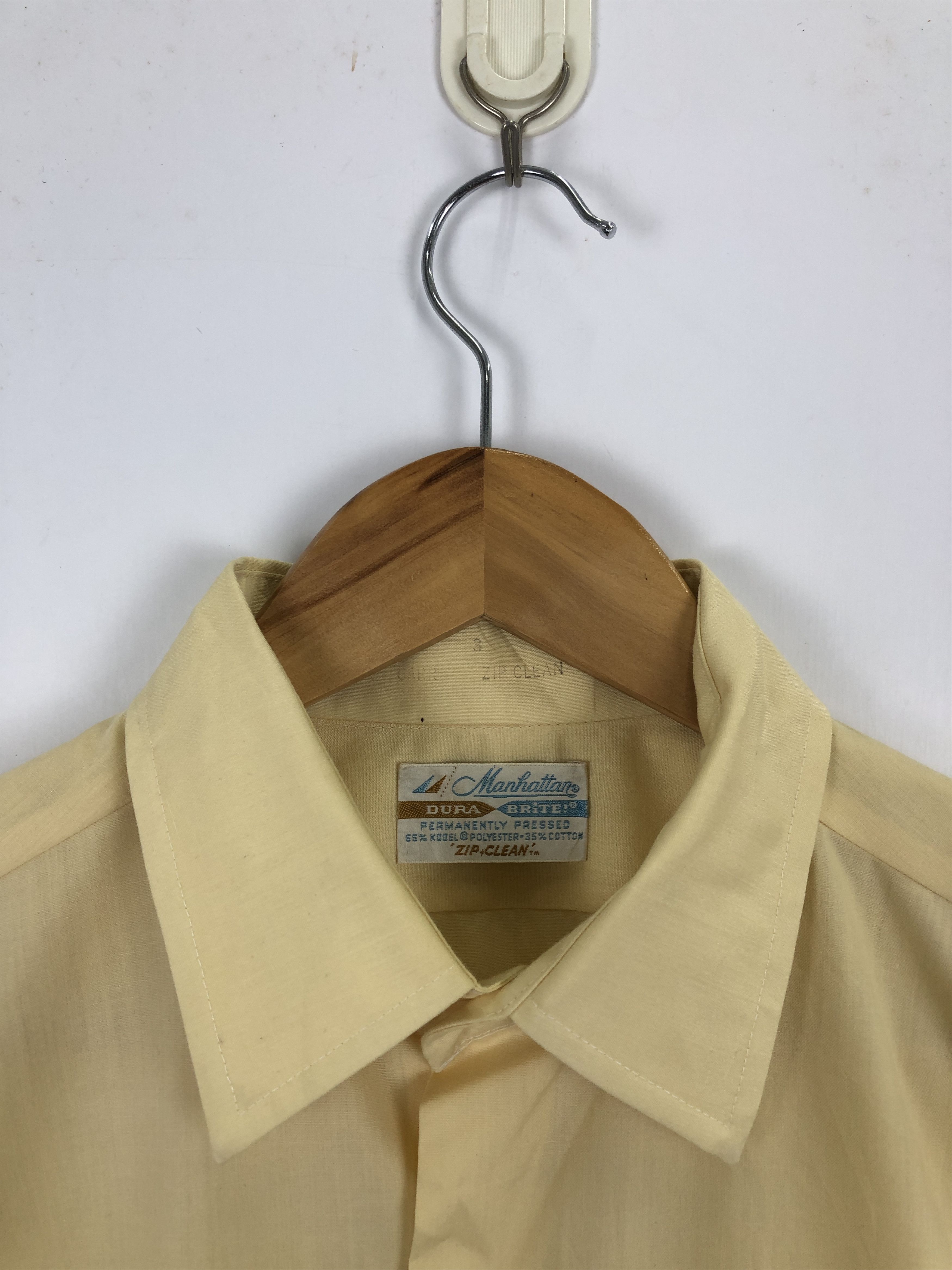 Manhattan Portage × Vintage Vintage 70s Manhattan Plain Button Up Shirt TA0454 Size US L / EU 52-54 / 3 - 8 Thumbnail