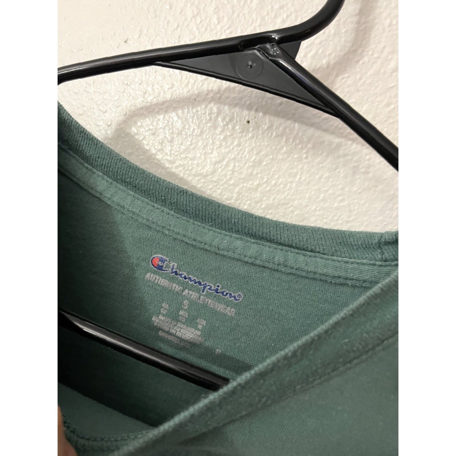 Champion Champion Long Sleeve T Shirt Mens Logo Pullover Green S Athleticwear Cotton Regular | 90s/80s? (no) Mens Size US S / EU 44-46 / 1 - 3 Thumbnail