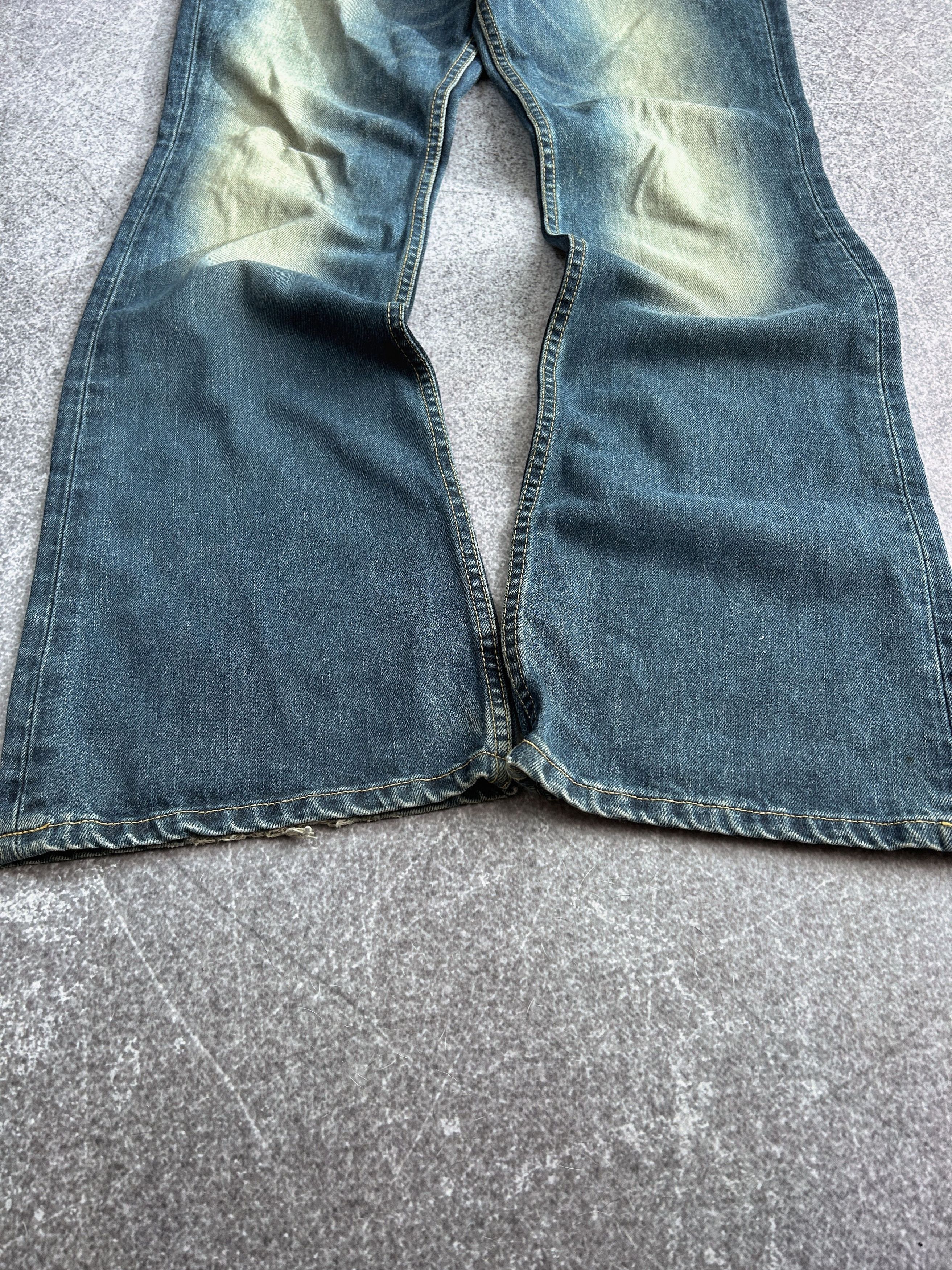 Designer VTG JAPANESE HYSTERIC GLAMOUR STYLE FLARED FADED JEANS 90S Size US 32 / EU 48 - 2 Thumbnail