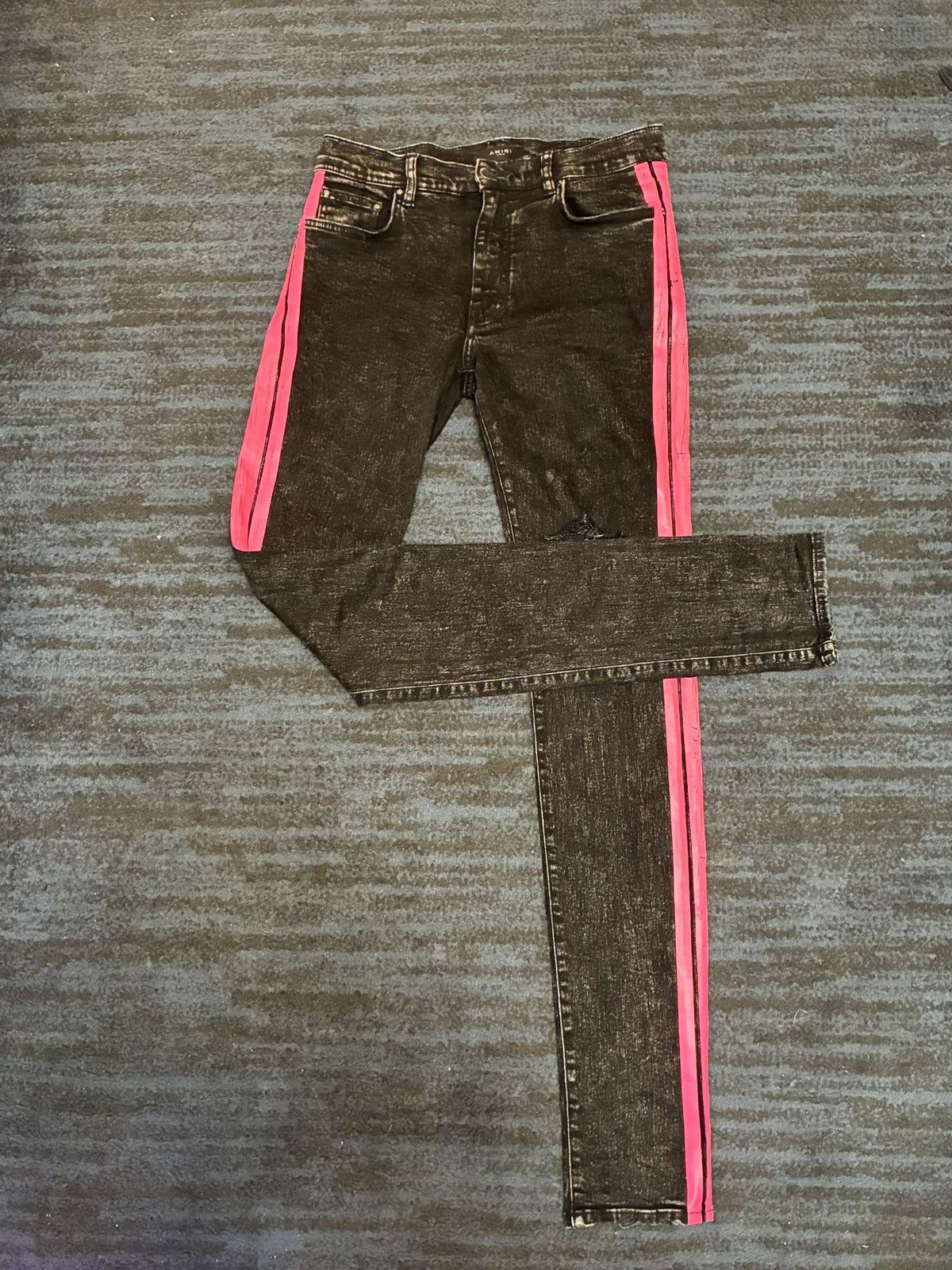 Amiri Amiri Pink Stripe Denim Size US 31 - 2 Thumbnail