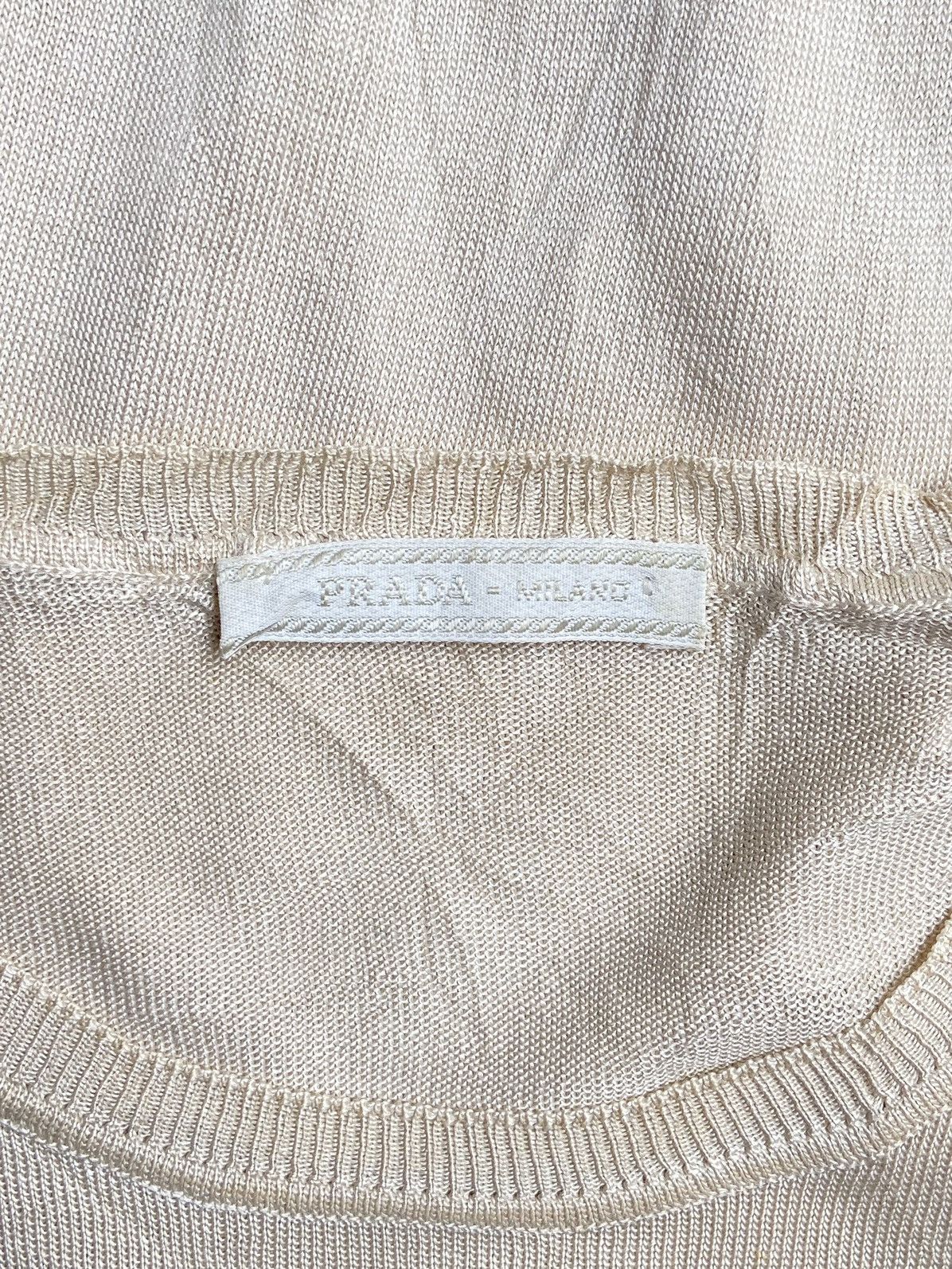 Prada PRADA Milano Cream T-shirt Size XS / US 0-2 / IT 36-38 - 6 Thumbnail