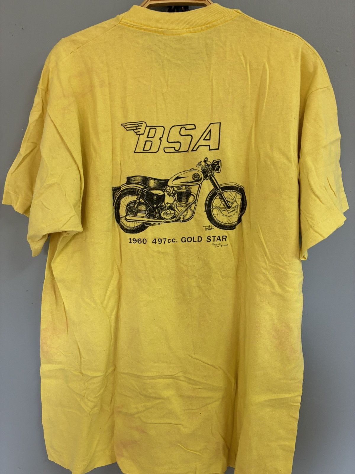 Vintage Vintage 90s BSA Motorcycle Goldstar t shirt Size US XL / EU 56 / 4 - 4 Thumbnail