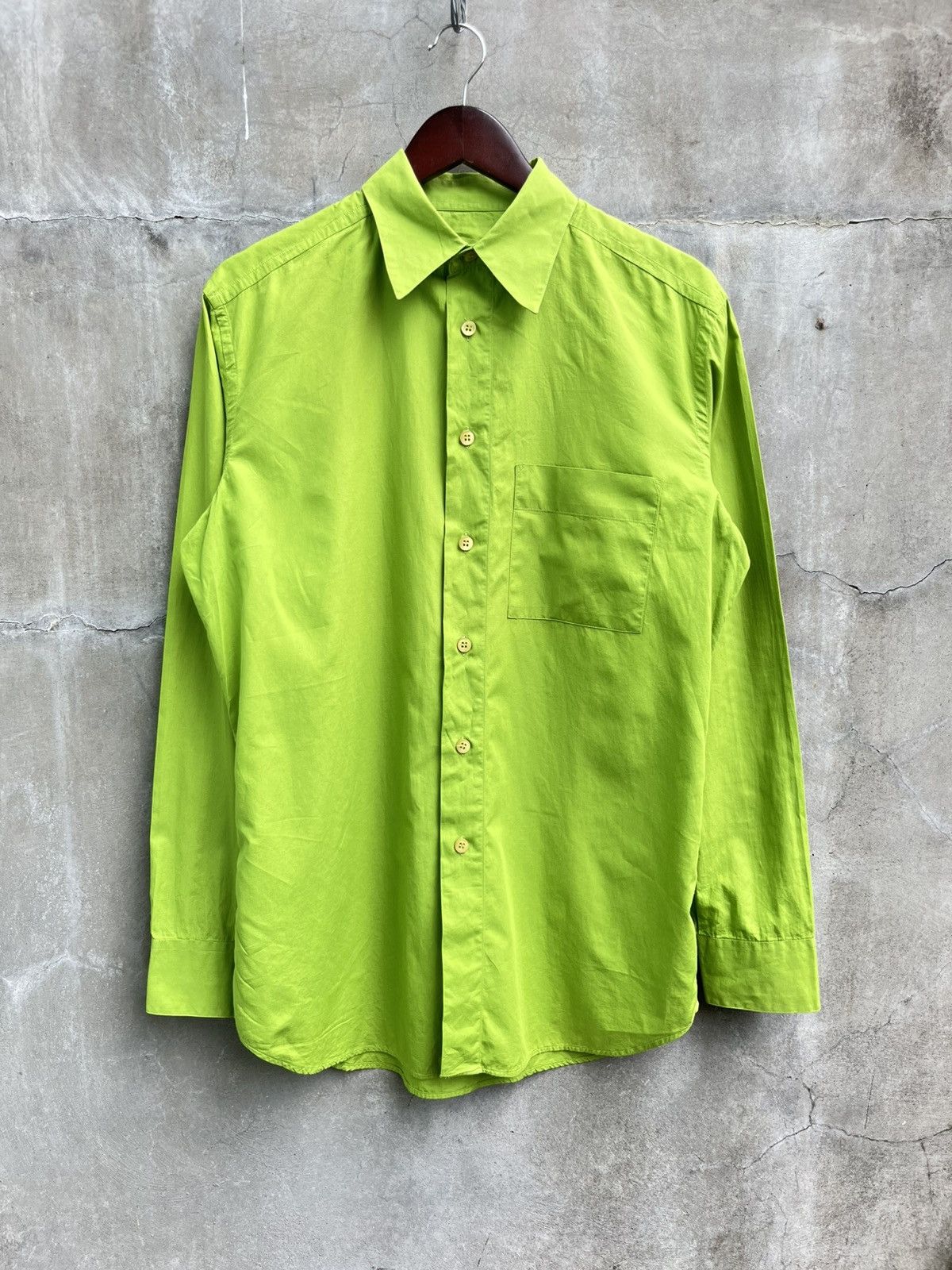Dirk Bikkembergs Neon Green Button Down Shirt Size US L / EU 52-54 / 3 - 1 Thumbnail