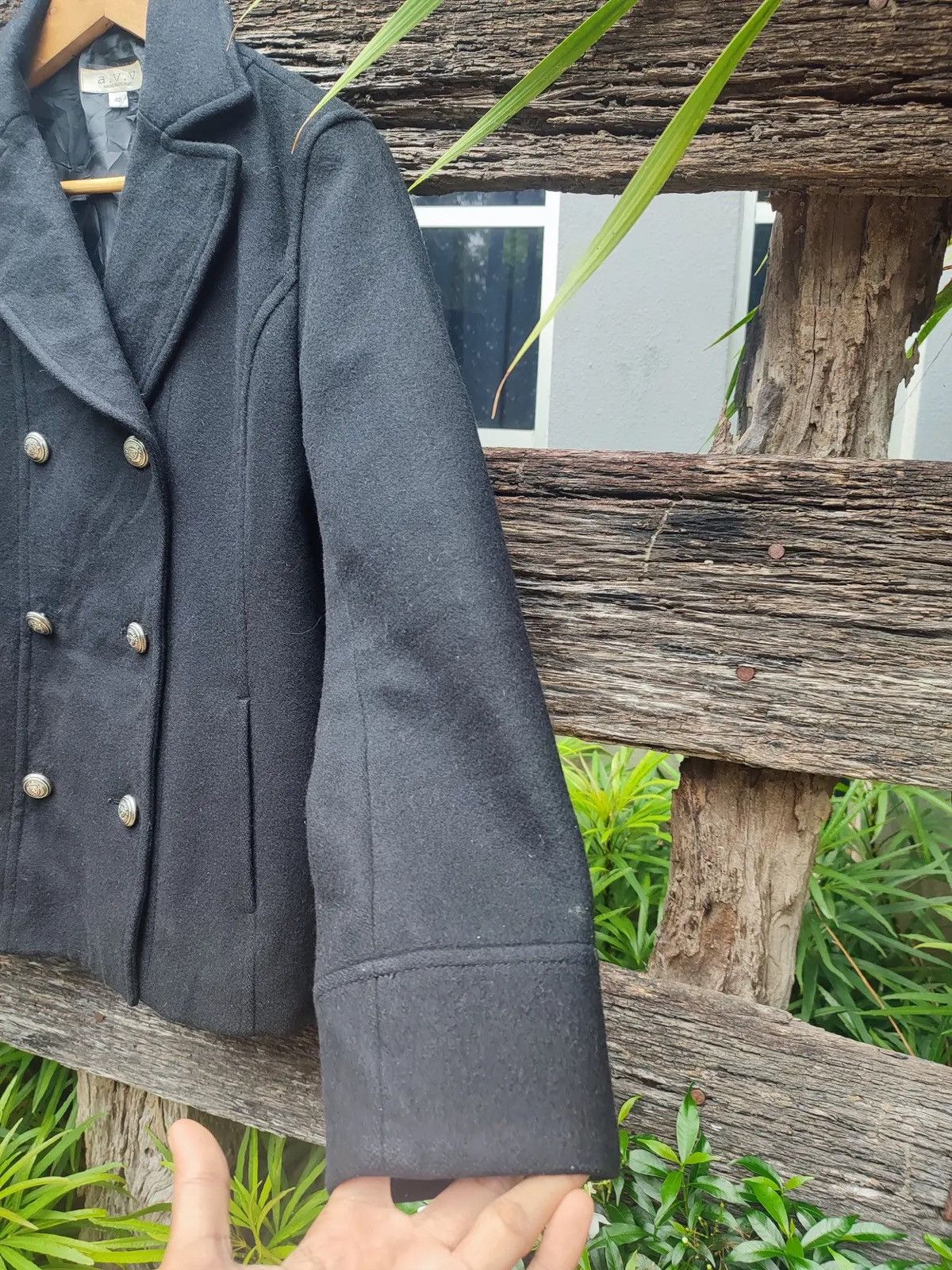 Michel Klein a.v.v Michel Klein Paris Wool Pea Coat (Vintage, Size 36R) Size M / US 6-8 / IT 42-44 - 6 Thumbnail