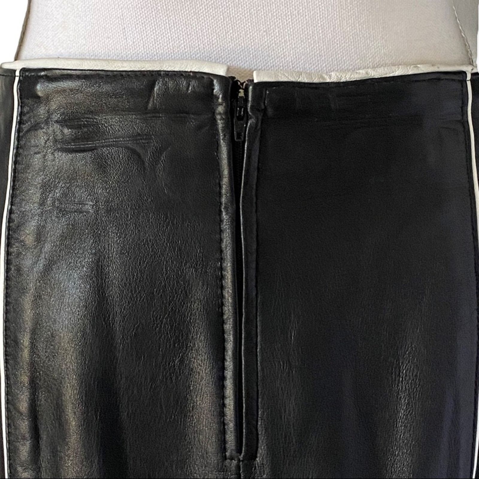 DC Vintage DC Collection Black Leather Skirt Suit Set Size L / US 10 / IT 46 - 5 Thumbnail