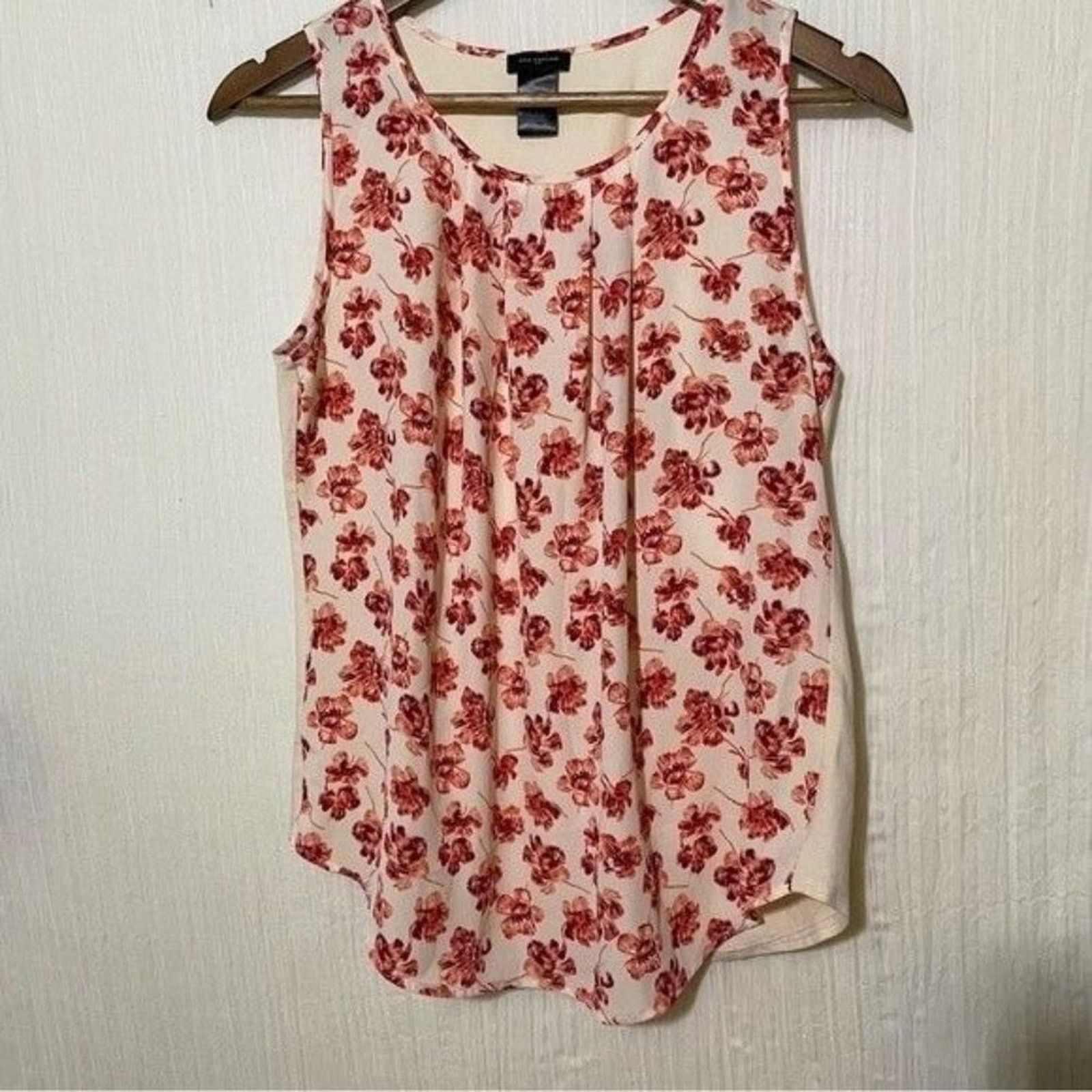 Ann Taylor Ann Taylor Shirt Sleeveless Blouse Tank Floral Small Size S / US 4 / IT 40 - 5 Thumbnail