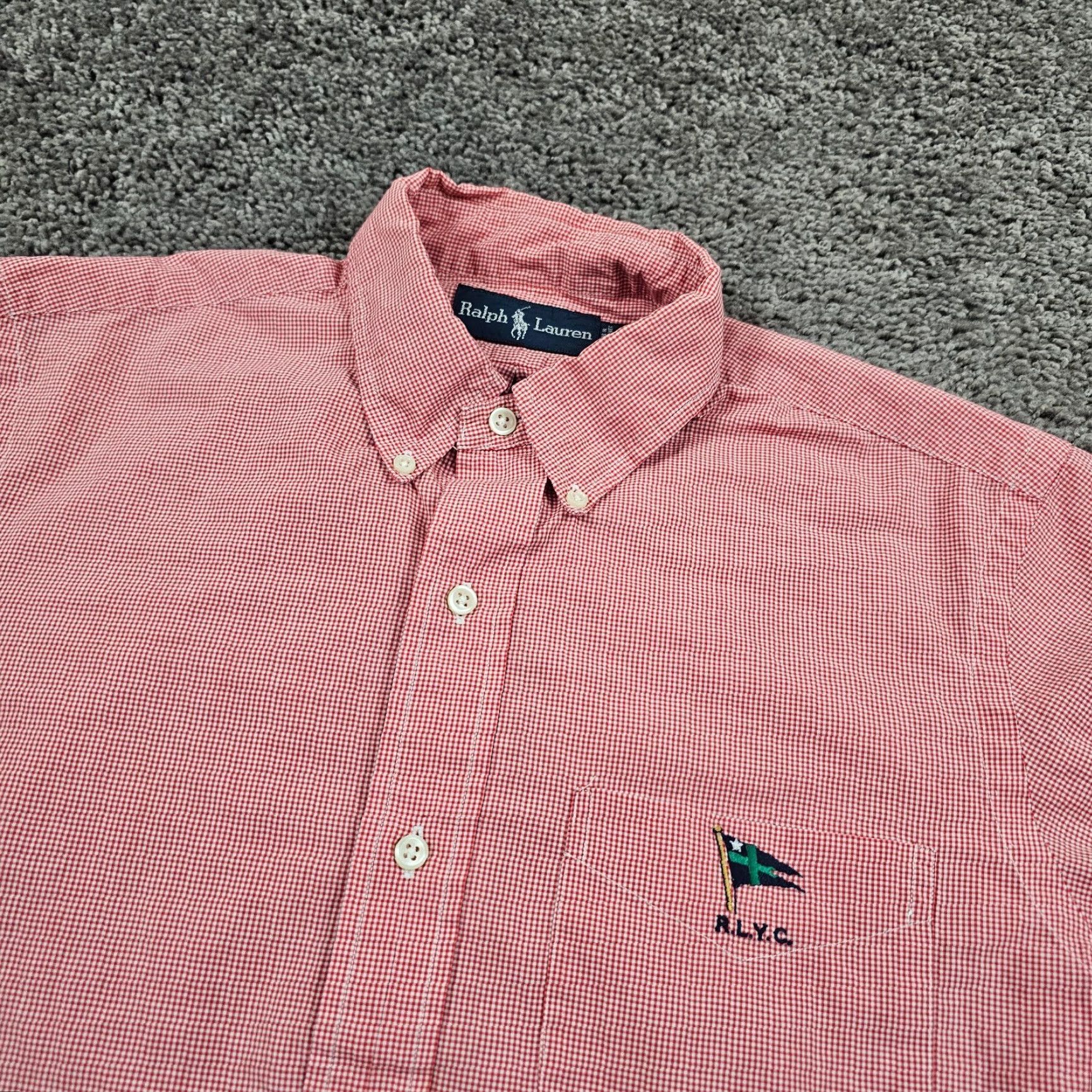 Polo Ralph Lauren VINTAGE Polo Ralph Lauren Shirt Mens Medium M Red Check Long Sleeve Button-Up Classic Preppy Size US M / EU 48-50 / 2 - 2 Thumbnail