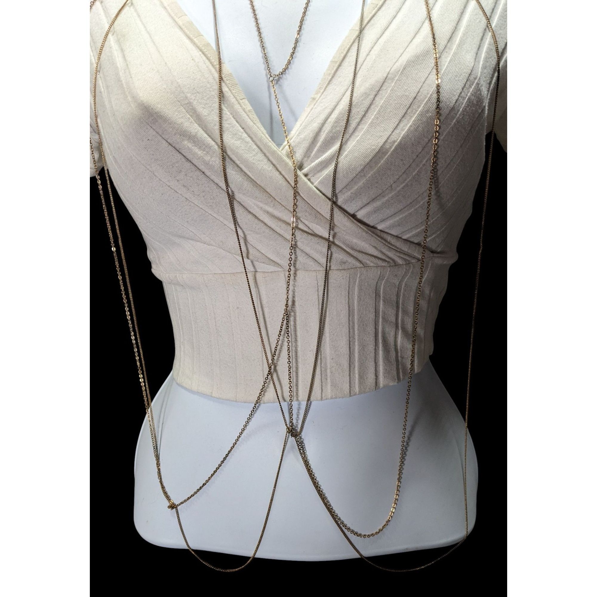 Aldo Party Club Gold-Tone ALDO Layered Body Chain Size ONE SIZE - 2 Thumbnail