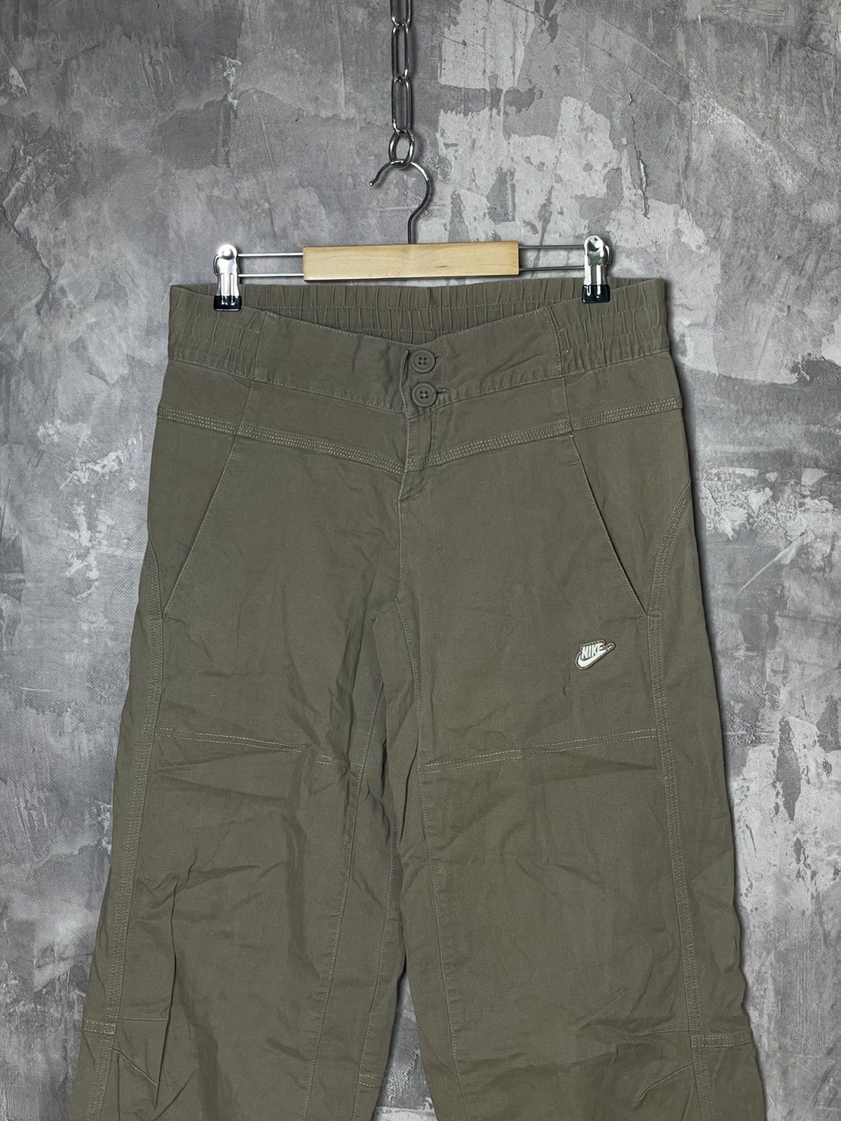 Nike × Vintage Y2k Beige Nike Baggy Retro Trackpants Sweatpants Size XL Size 32" / US 10 / IT 46 - 2 Thumbnail