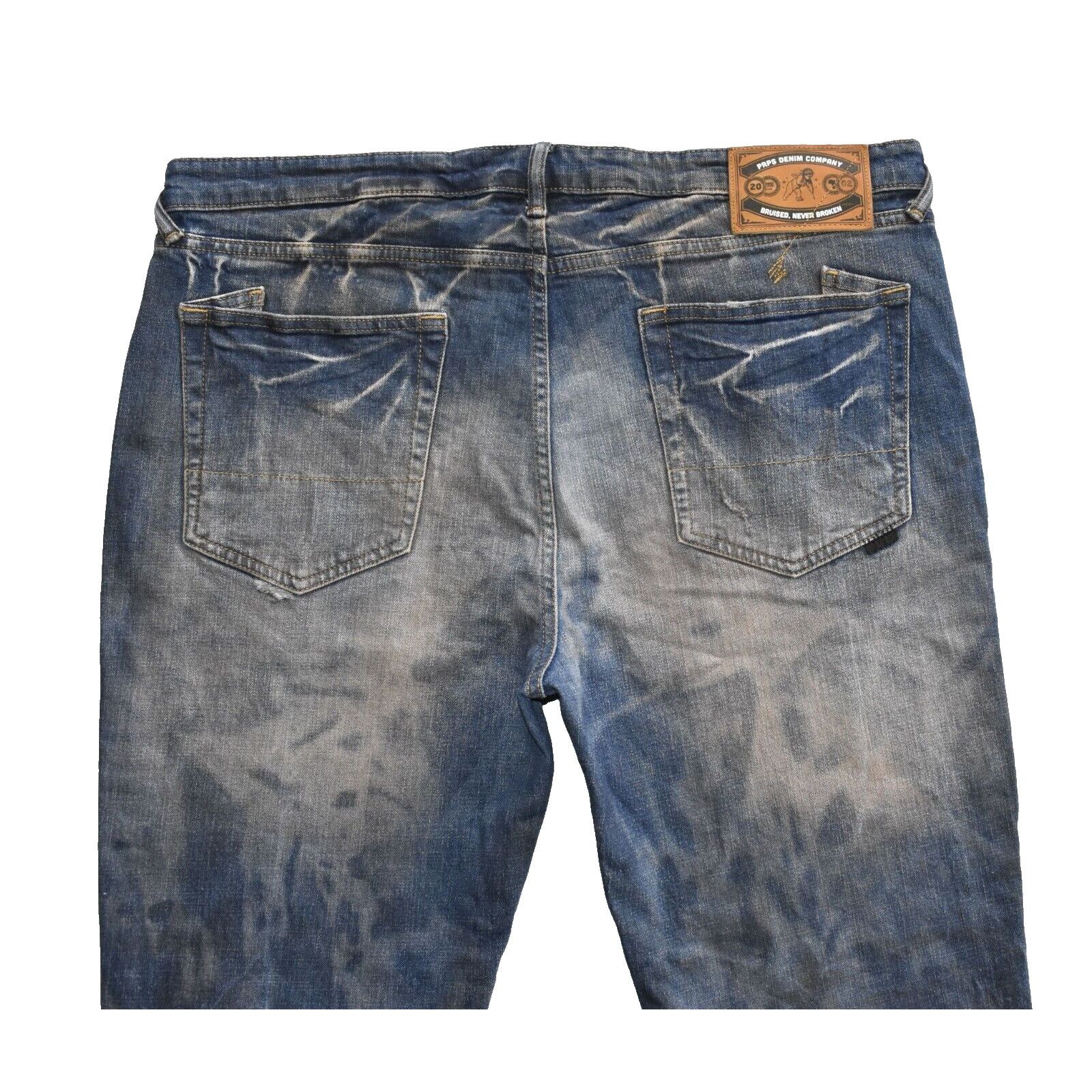 Prps PRPS Bruised Never Broken Windsor Tapered Skinny Jeans Sz 40 Size US 40 / EU 56 - 4 Thumbnail