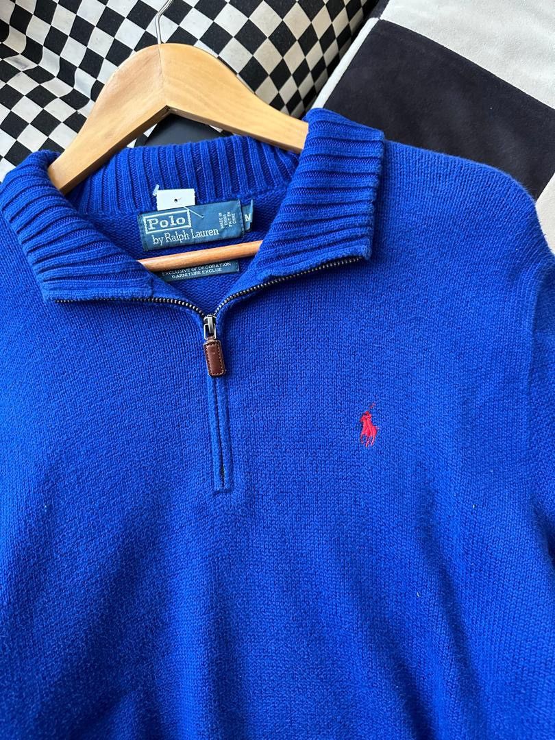 Polo Ralph Lauren × Ralph Lauren × Vintage VINTAGE POLO RALPH LAUREN HALF ZIPPER KNIT Size US M / EU 48-50 / 2 - 2 Thumbnail