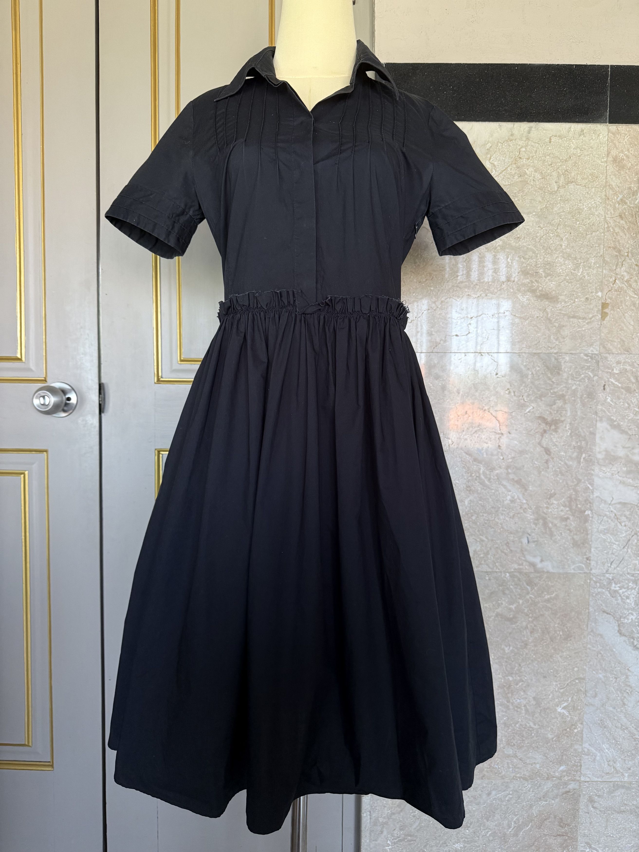 Tomorrowland Tomorrowland Black Pleated Shirt Dress Japan Midi Size S-M Size M / US 6-8 / IT 42-44 - 1 Thumbnail