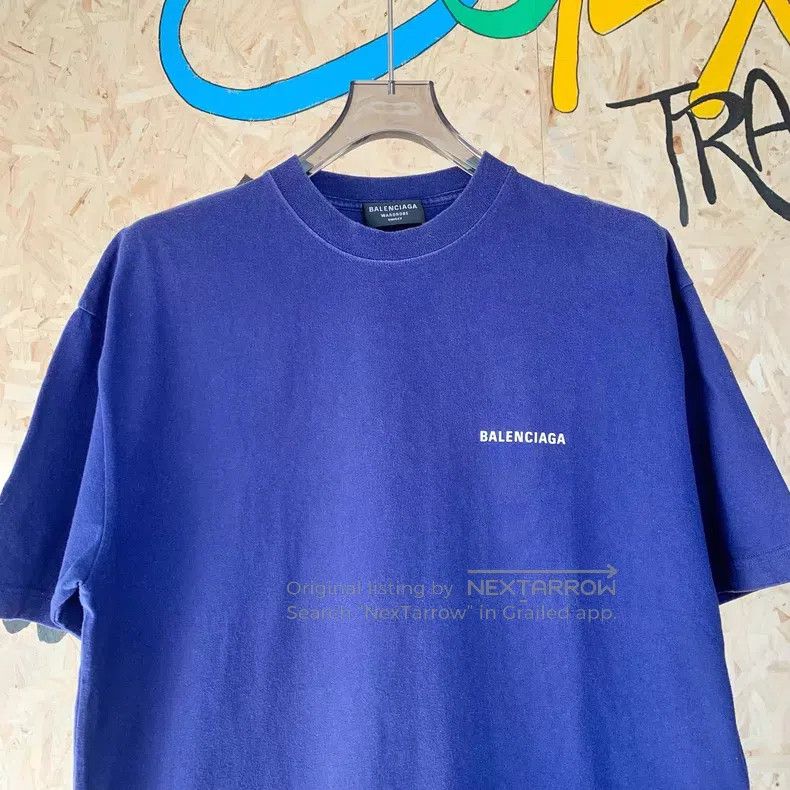 Balenciaga Balenciaga Logo Printed Round Neck Short Sleeve T-Shirt Size US S / EU 44-46 / 1 - 3 Thumbnail