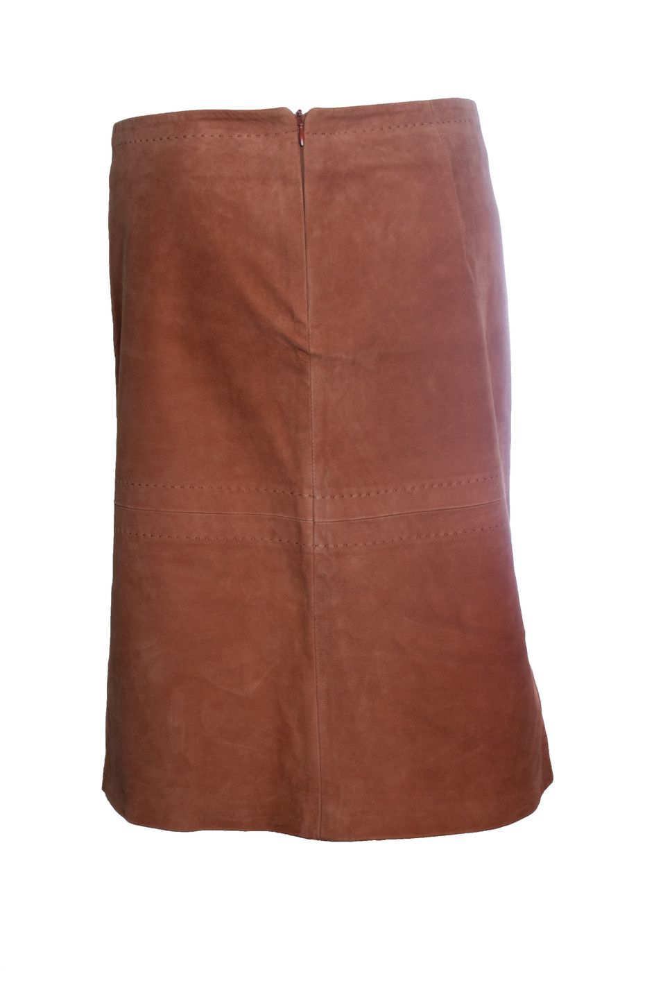 Agnona Agnona, coral suede midi skirt Size 28" / US 6 / IT 42 - 4 Thumbnail