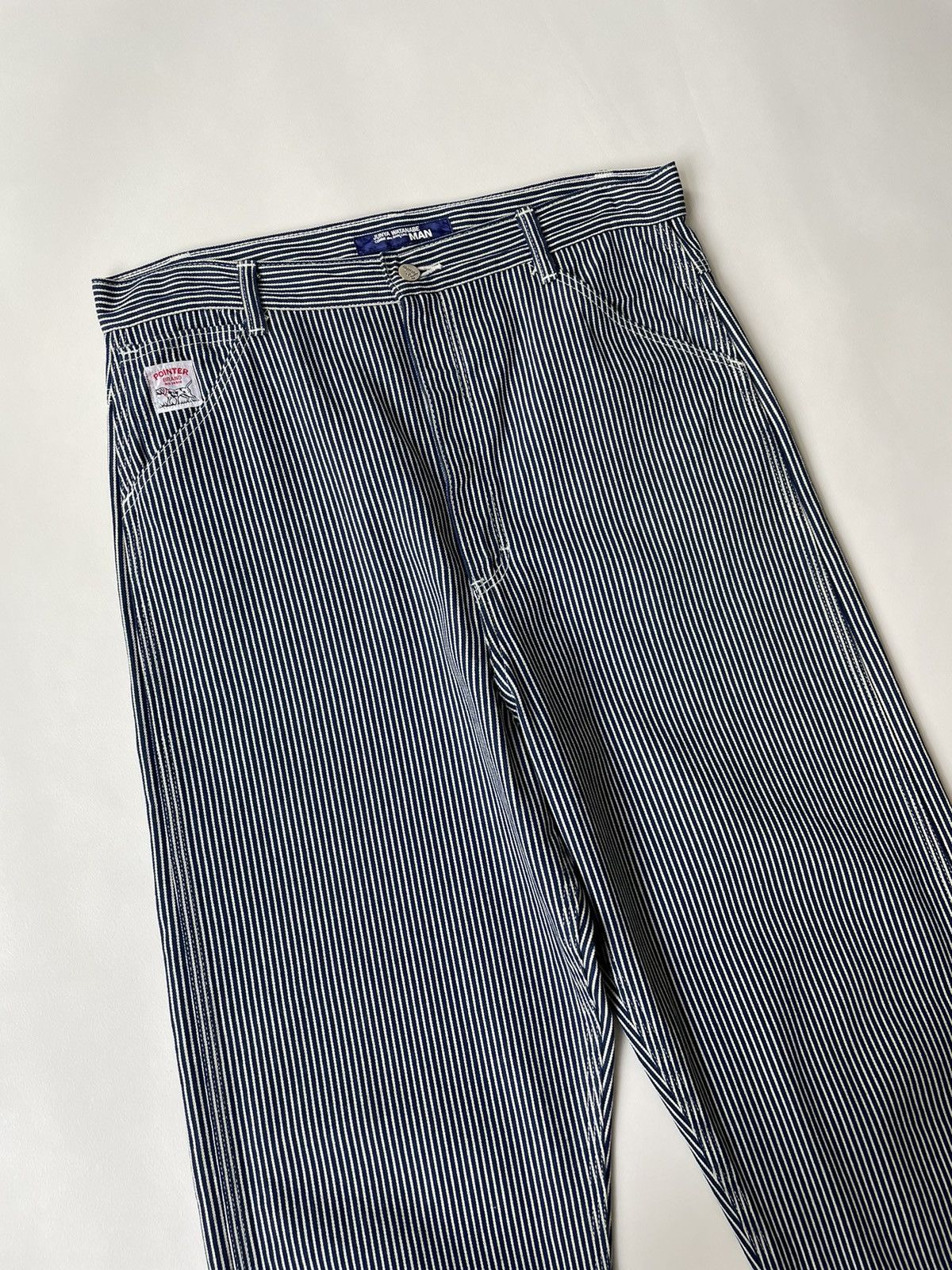 Comme des Garcons S/S 06 Wide Leg Striped Work Trousers Size US 34 / EU 50 - 8 Thumbnail