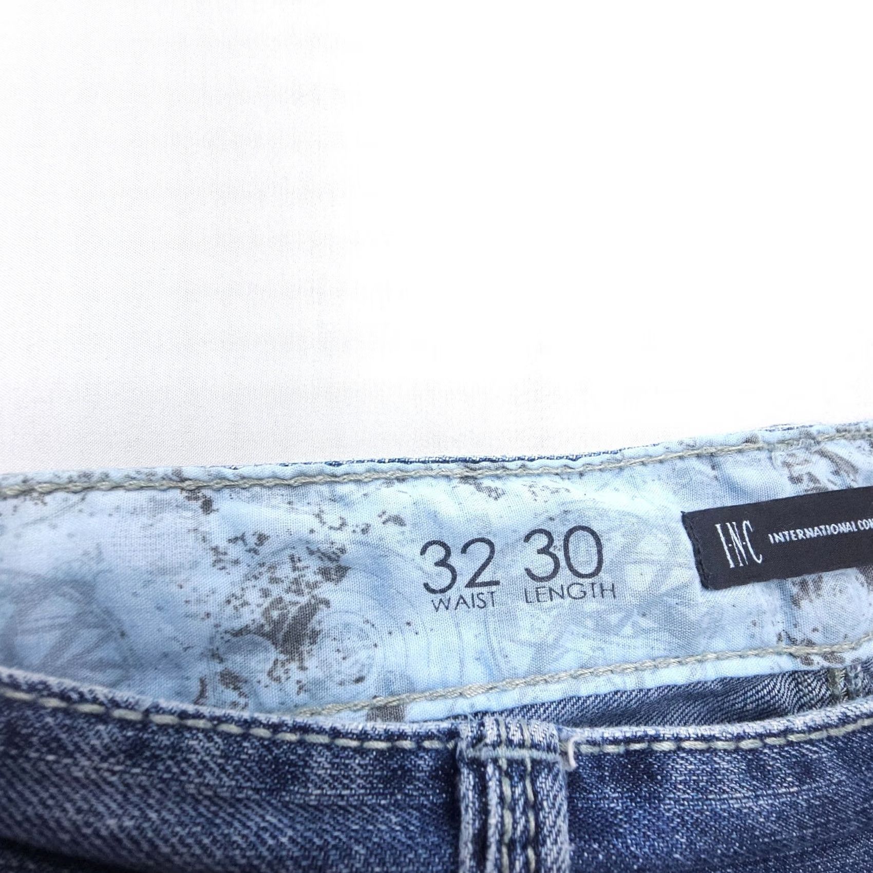 Vintage INC International Concepts Berlin Slim Straight Jeans Mens 32 x 30 Dark Wash Blue Denim 5-Pocket Logo Size US 32 / EU 48 - 3 Thumbnail