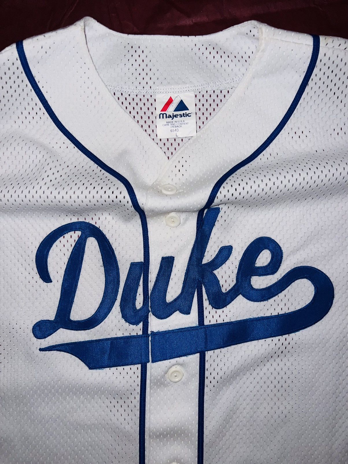 Majestic VINTAGE DUKE UNIVERSITY BASEBALL JERSEY Size US L / EU 52-54 / 3 - 15 Thumbnail