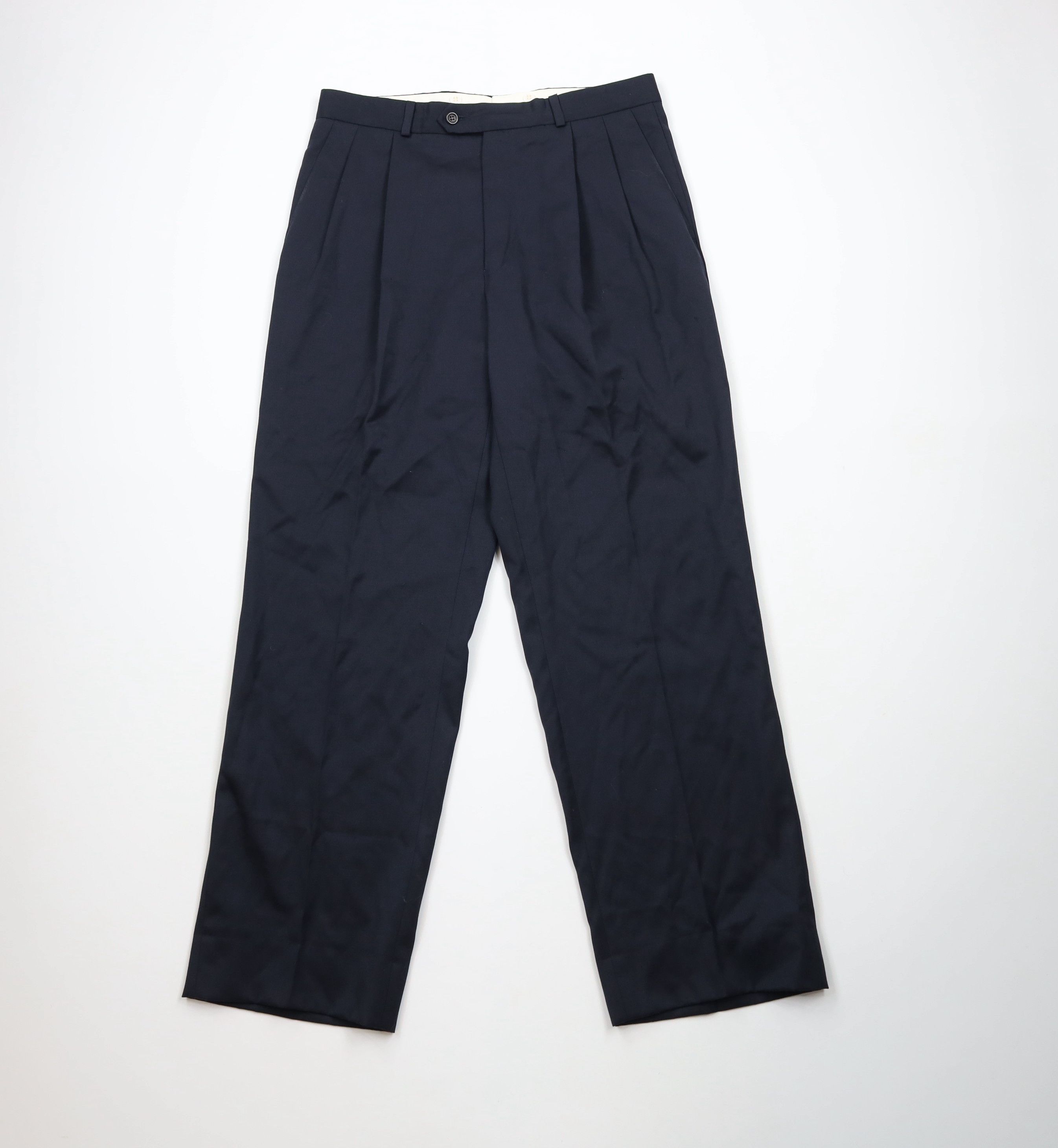 Ralph Lauren × Vintage Vintage 90s Chaps Ralph Lauren Wide Leg Wool Chino Pants Size US 32 / EU 48 - 1 Thumbnail