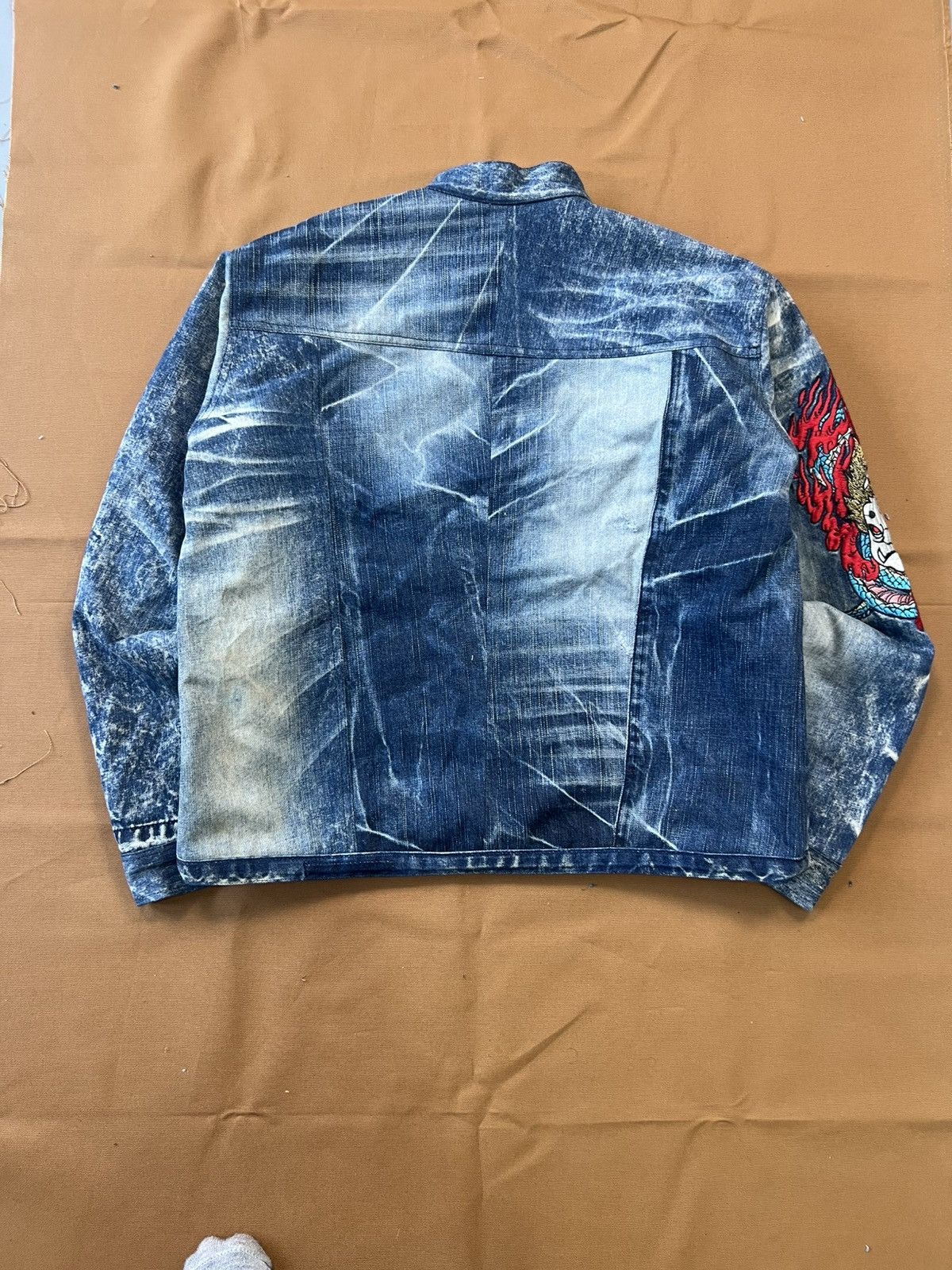 Japanese Brand × Vintage Vintage 1 0f 1 custom Japanese embroidery denim jacket - s Size US S / EU 44-46 / 1 - 7 Thumbnail