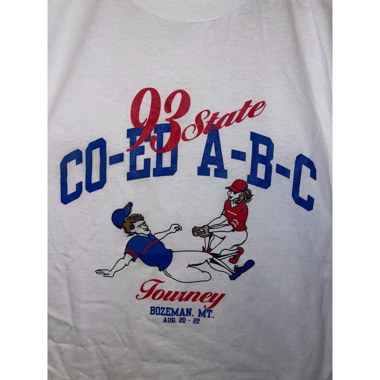Jerzees Vintage Co-Ed Shirt Coed ABC State Tourney Graphic Tee 90s Size US L / EU 52-54 / 3 - 2 Thumbnail