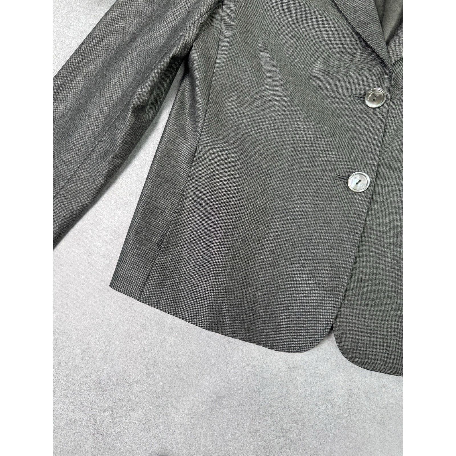 Max Mara Max Mara Women Blazer Jacket Grey IT 42; US 8 Wool/Silk Size M / US 6-8 / IT 42-44 - 7 Thumbnail