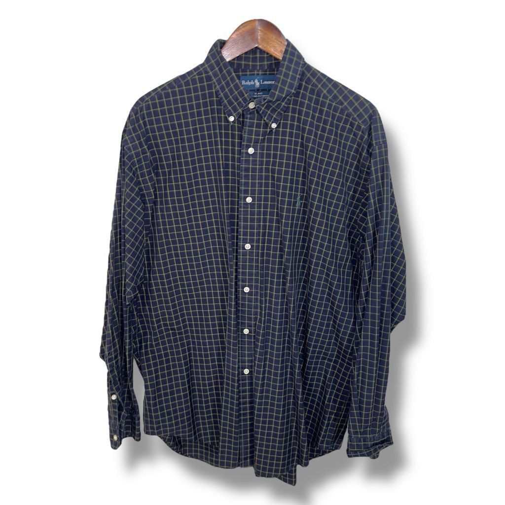 Polo Ralph Lauren Polo Ralph Lauren Navy & Green 2 Ply Oxford Button Down Shir Size US L / EU 52-54 / 3 - 1 Thumbnail