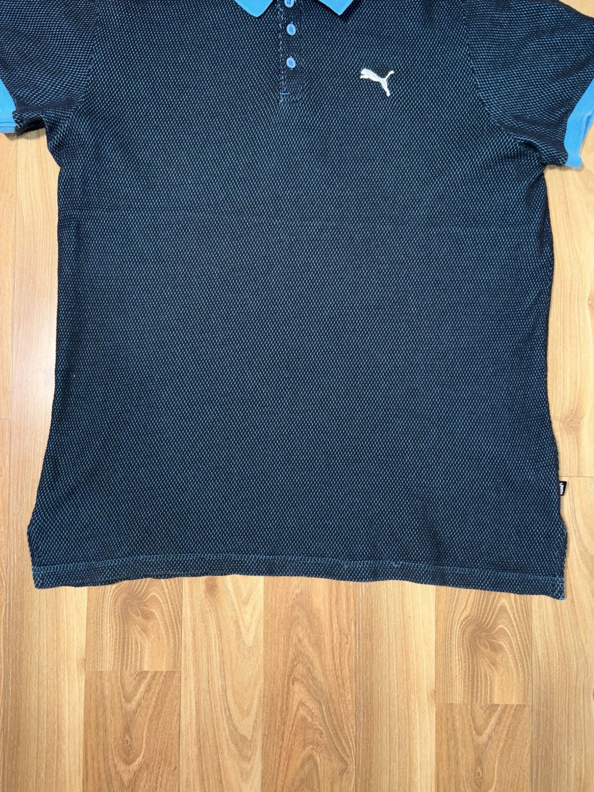 Puma Puma Textured Micro-Knit Polo Navy Blue Size L 585679-01 Size US L / EU 52-54 / 3 - 5 Thumbnail