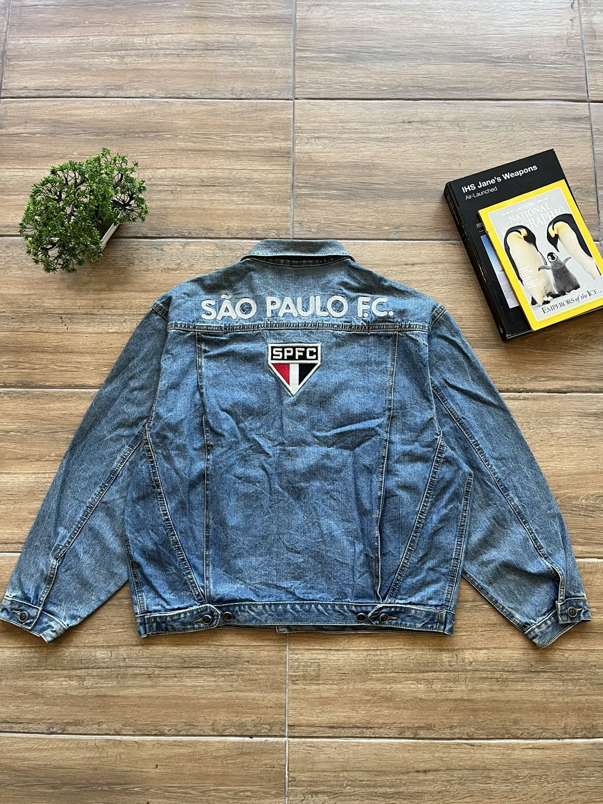 Vintage Vtg Sao Paulo Trucker Denim Jacket Size US XL / EU 56 / 4 - 1 Thumbnail