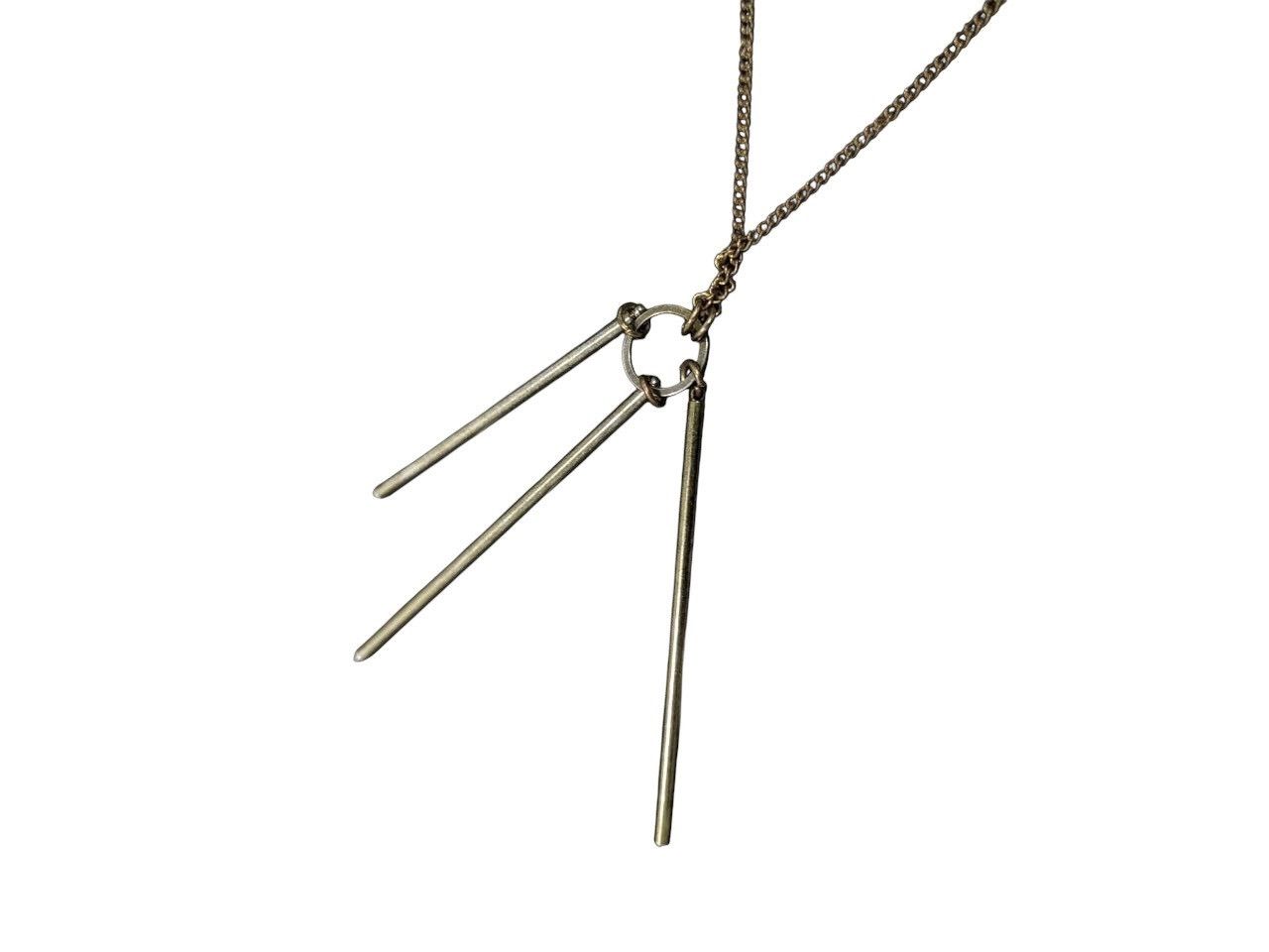 Other GOLD-TONED ADJUSTABLE NECKLACE WITH A BAR PENDANT Size ONE SIZE - 2 Thumbnail