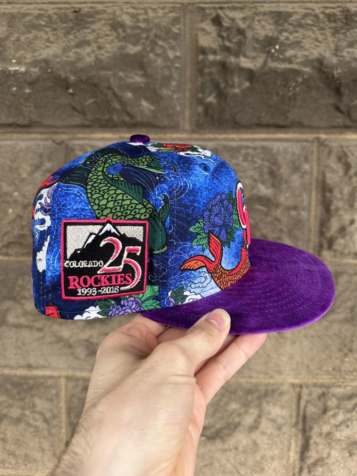 MLB × New Era × Supreme 7 3/8 Colorado Rockies 25th Anniversary Koi Pond Rockwell Size ONE SIZE - 5 Thumbnail