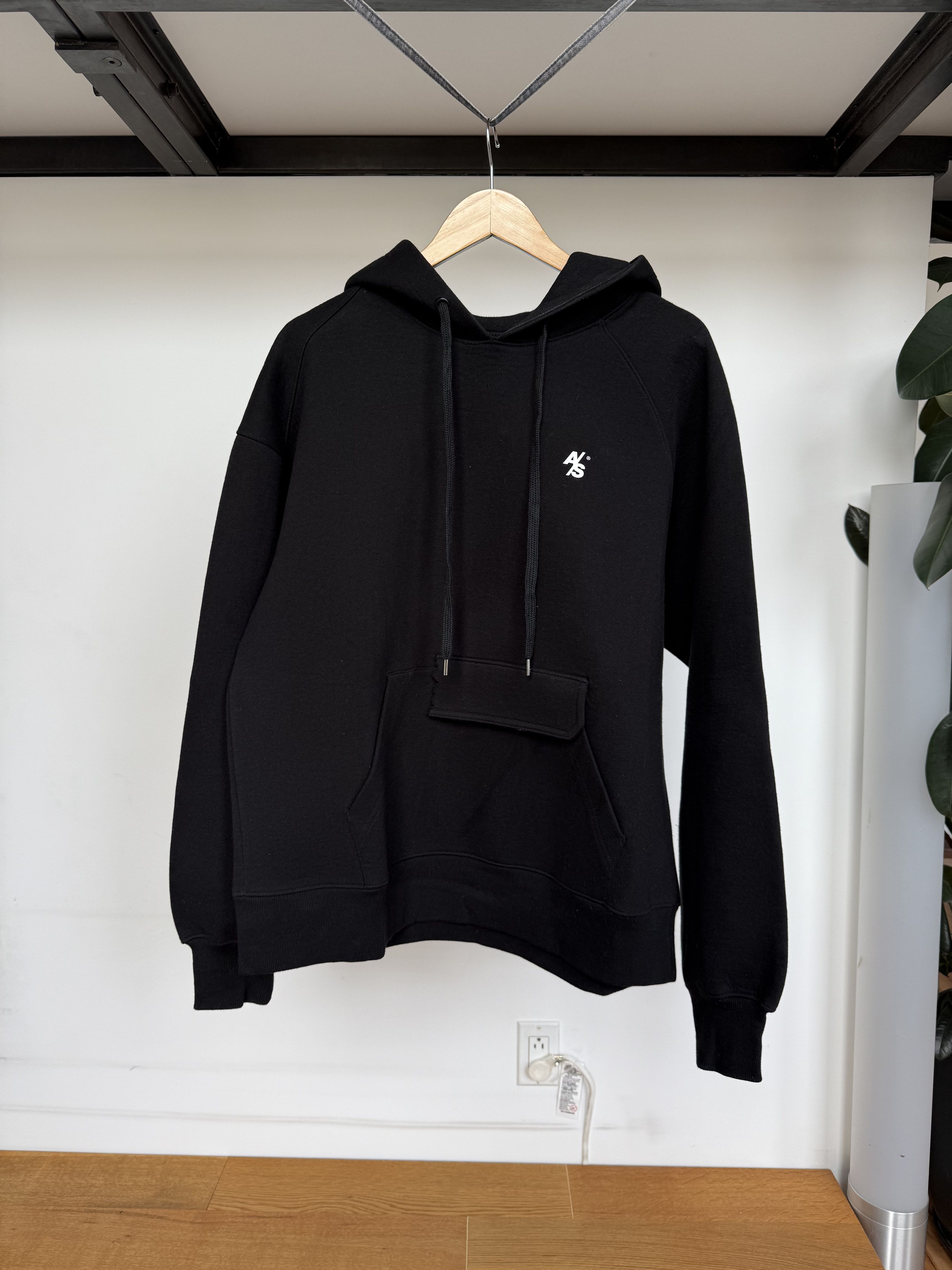 Ader Error SSENSE Exclusive Black ASCC Unbalanced Yoke Hoodie Size US L / EU 52-54 / 3 - 1 Thumbnail