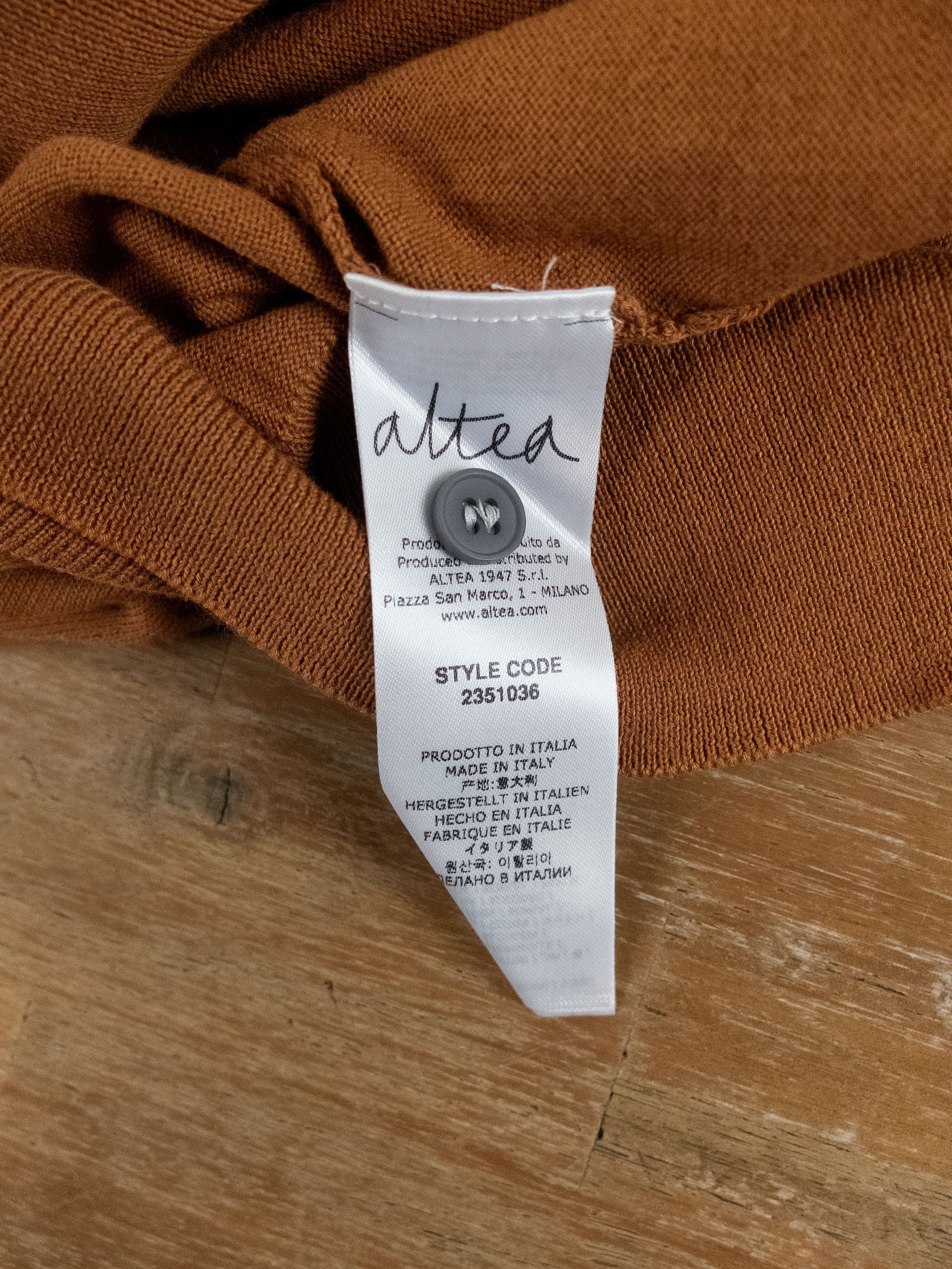 Altea ALTEA Milano burnt orange knit cotton polo shirt Size 3XL Size US XXL / EU 58 / 5 - 3 Thumbnail