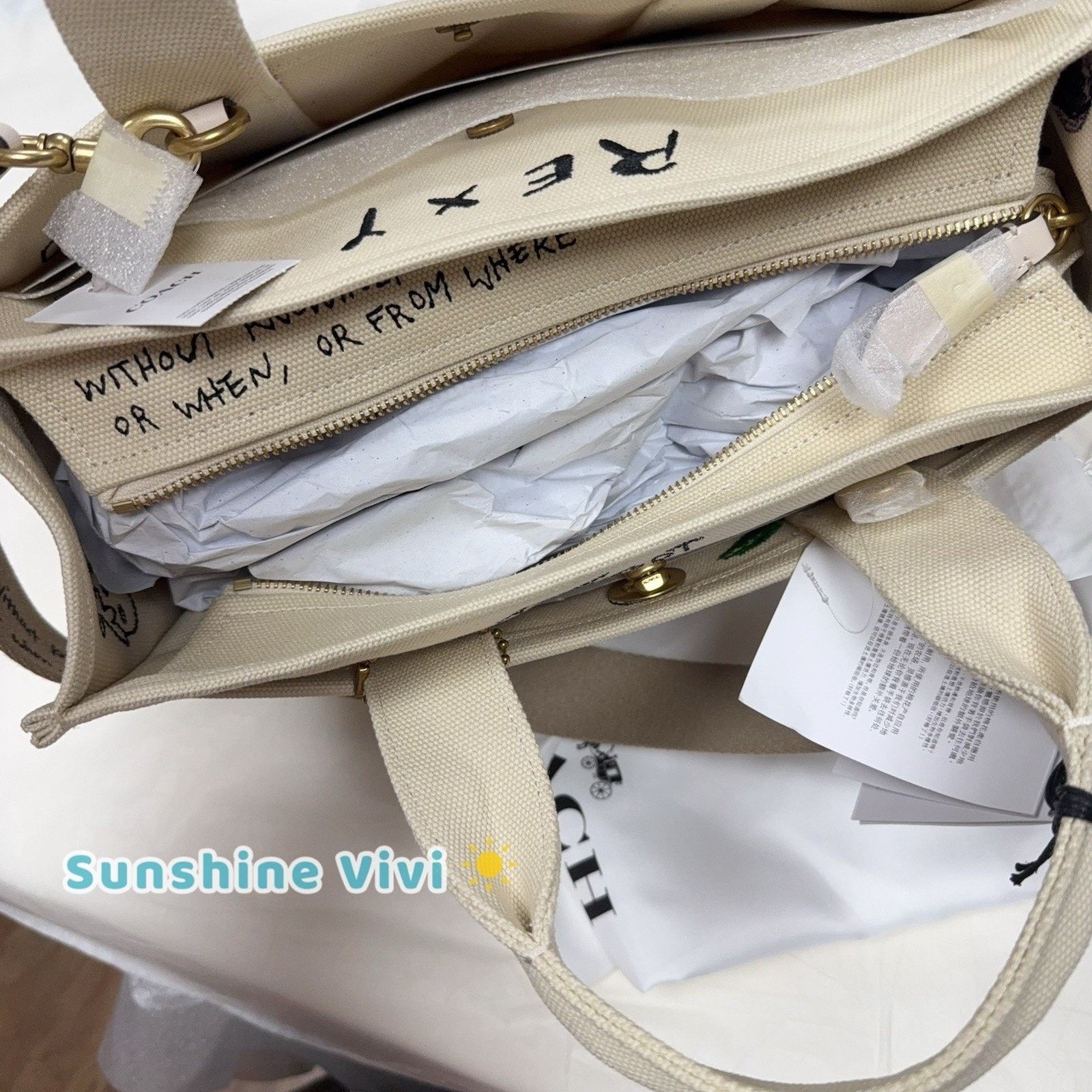 Coach NWT Coach Cargo Tote Crossbody Sketch CAM73 Natural Size ONE SIZE - 6 Thumbnail