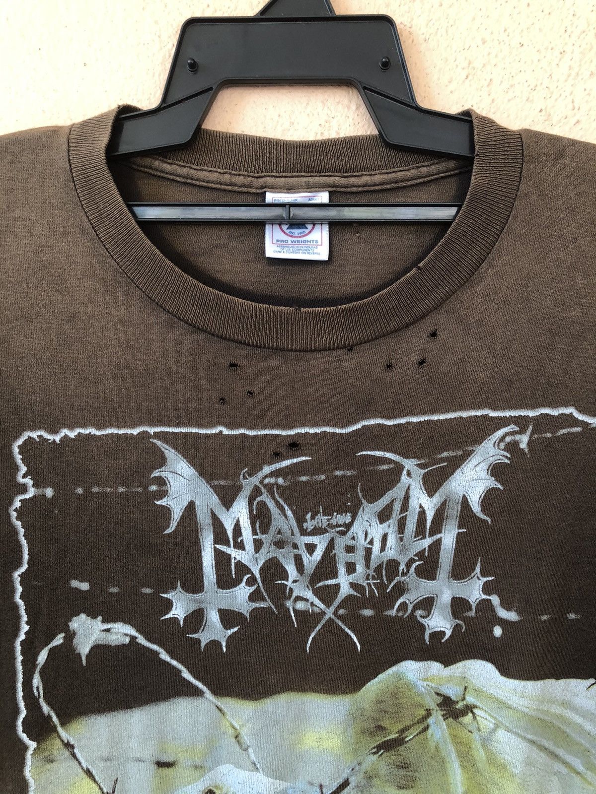 Band Tees Vintage MAYHEM Norwegian Black Metal Band Size US XL / EU 56 / 4 - 4 Thumbnail