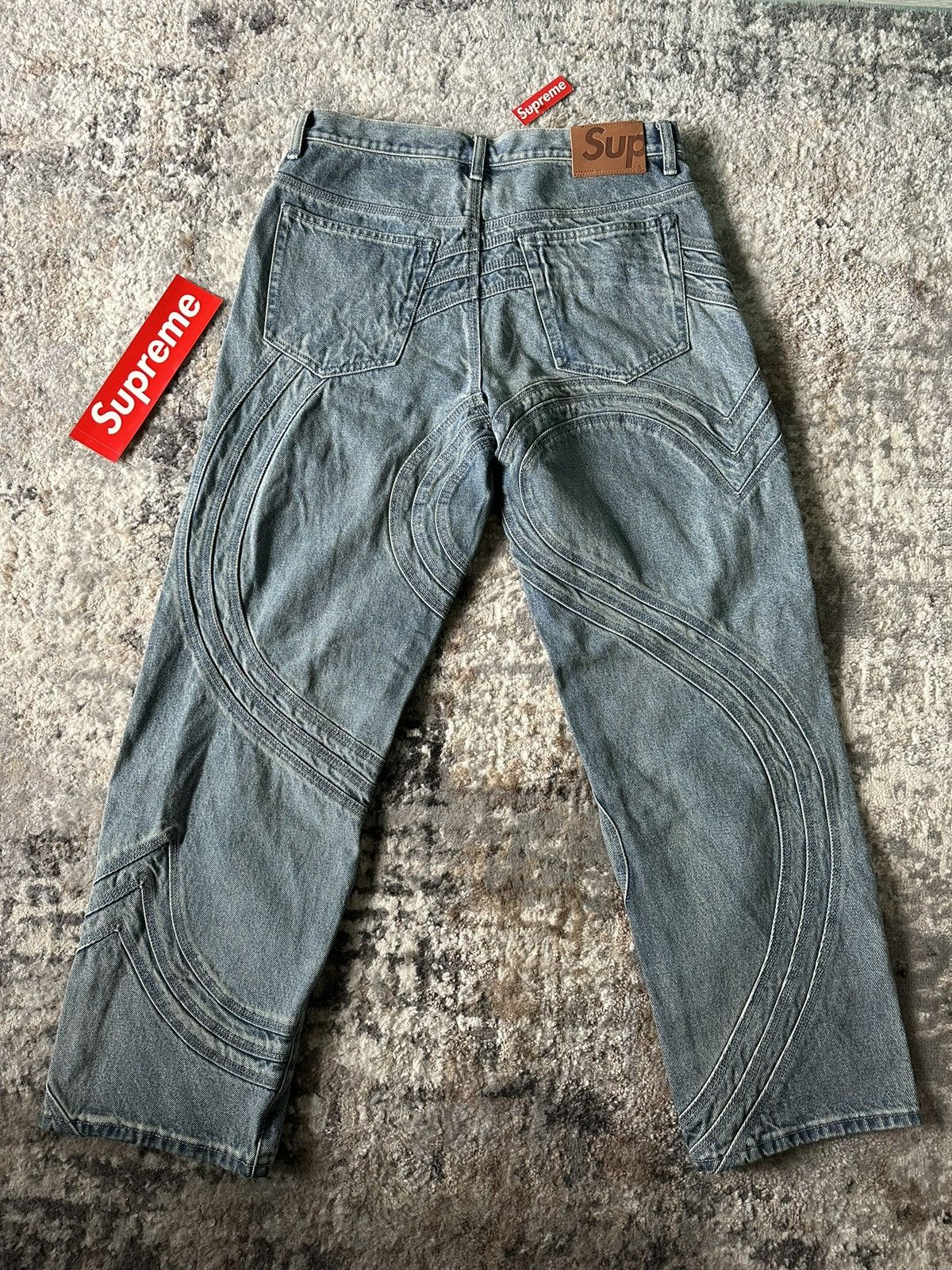 Supreme SUPREME S LOGO LOOSE FIT JEAN SS24 Size US 30 / EU 46 - 2 Thumbnail