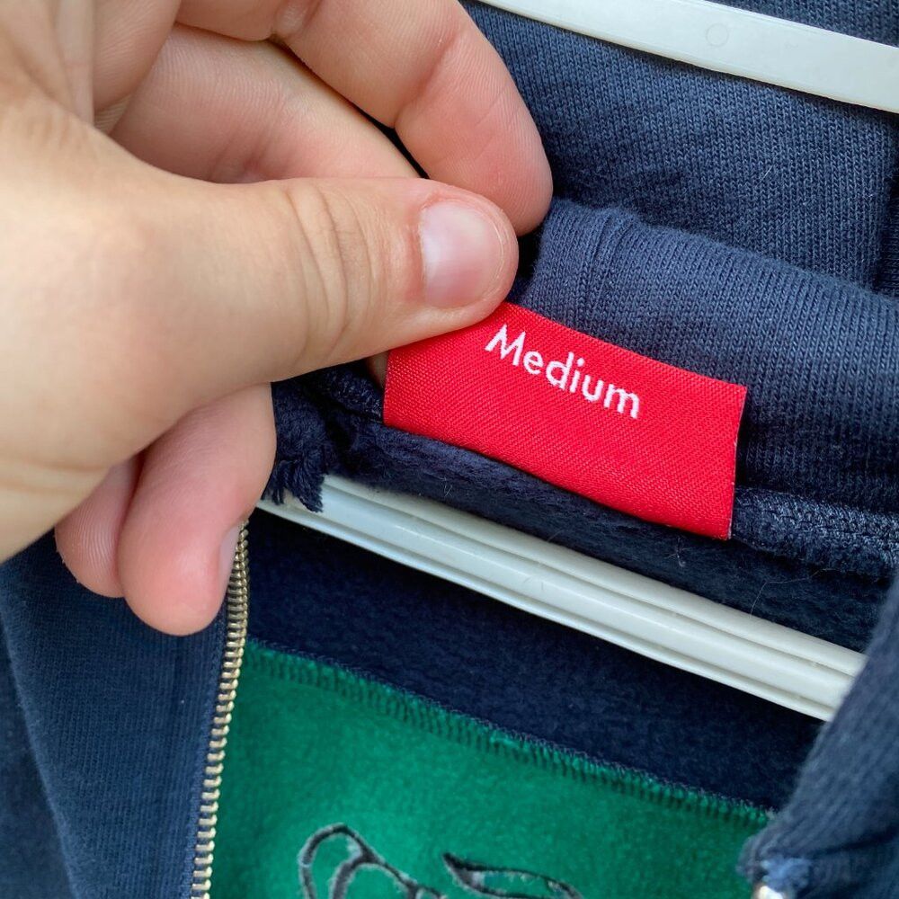 Supreme Supreme Old English Stripe Zip Up Sweatshirt Medium Size US M / EU 48-50 / 2 - 8 Thumbnail