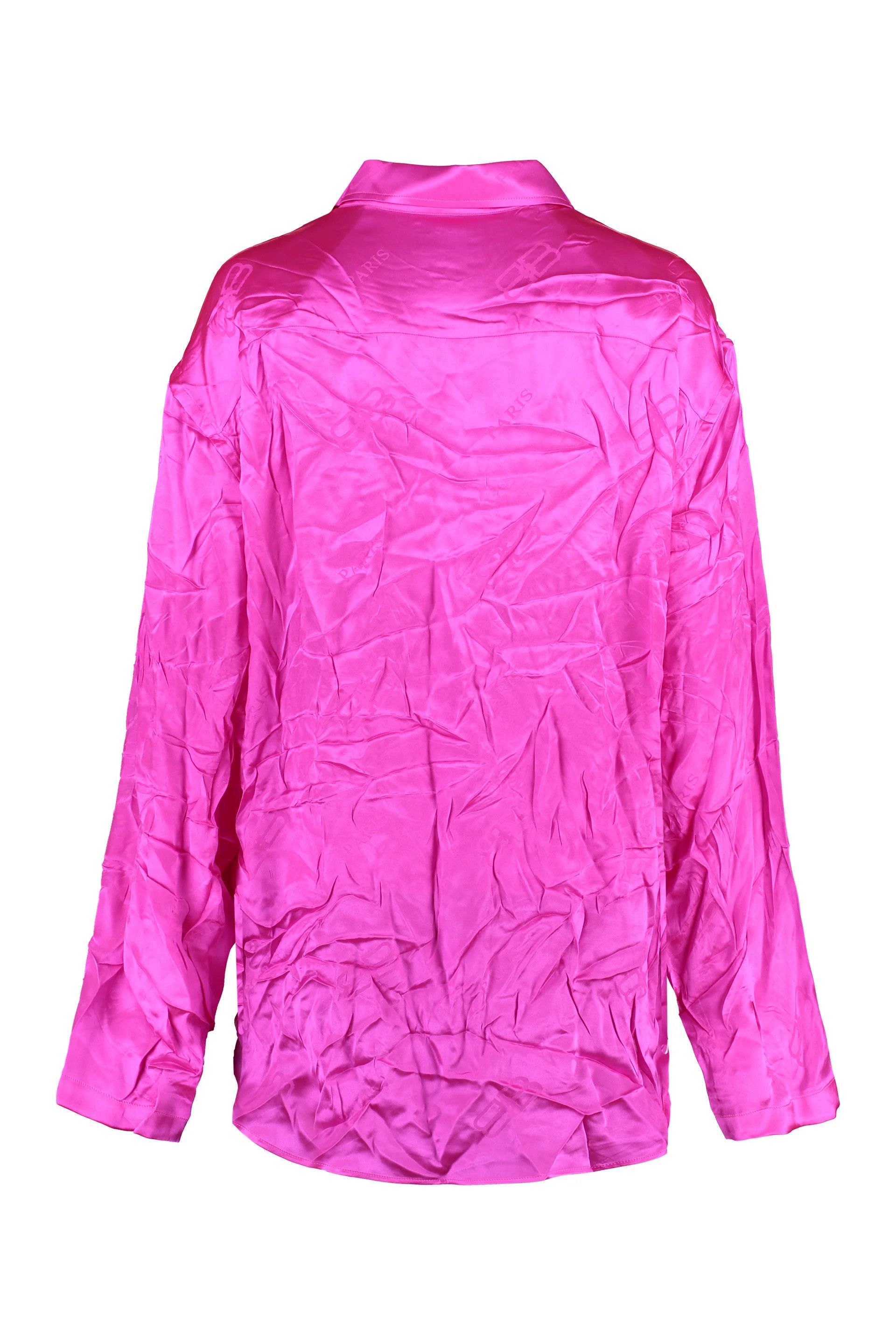 Balenciaga o1s1wg110425 Minimal Shirt in Fuchsia Size XL / US 12-14 / IT 48-50 - 2 Thumbnail