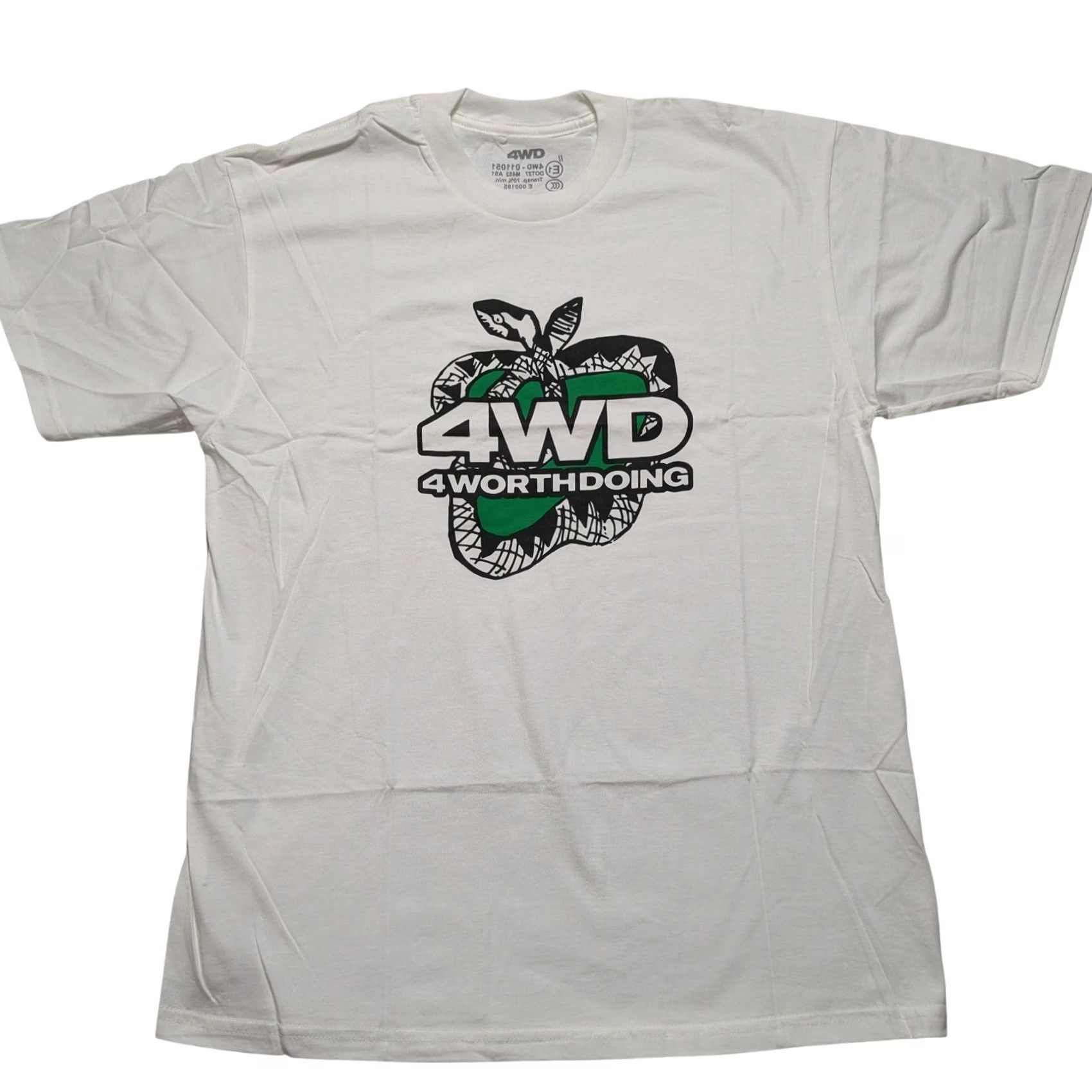 Vintage 4 Worth Doing T-Shirt Men Large White Streetwear Apple Snake Logo Crewneck Short Sleeve Graphic Tee Size US L / EU 52-54 / 3 - 2 Thumbnail