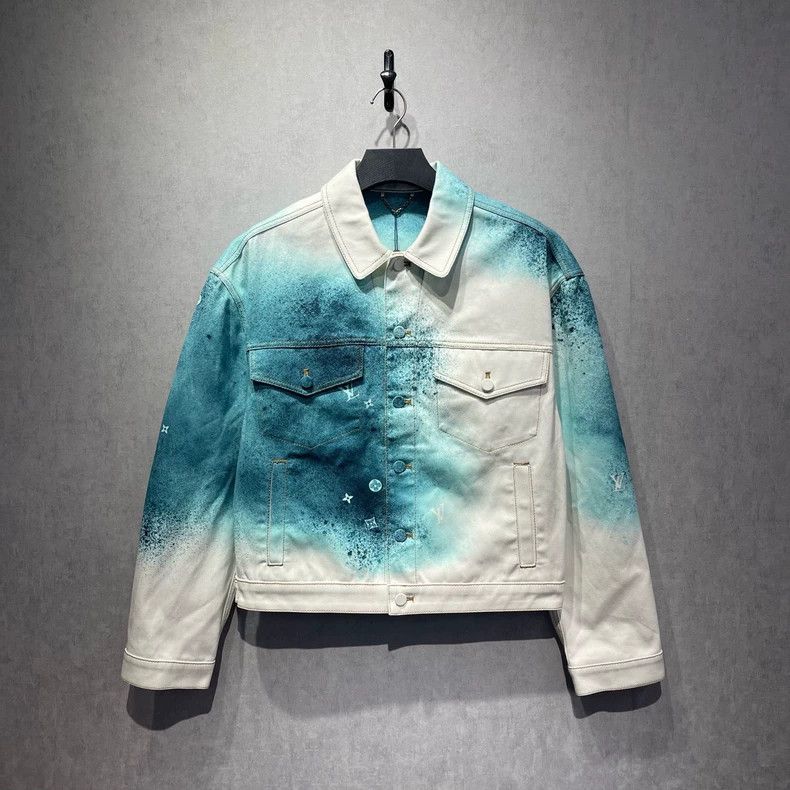 Louis Vuitton Louis Vuitton Ink tie-dyed starry sky denim jacket Size US M / EU 48-50 / 2 - 1 Thumbnail